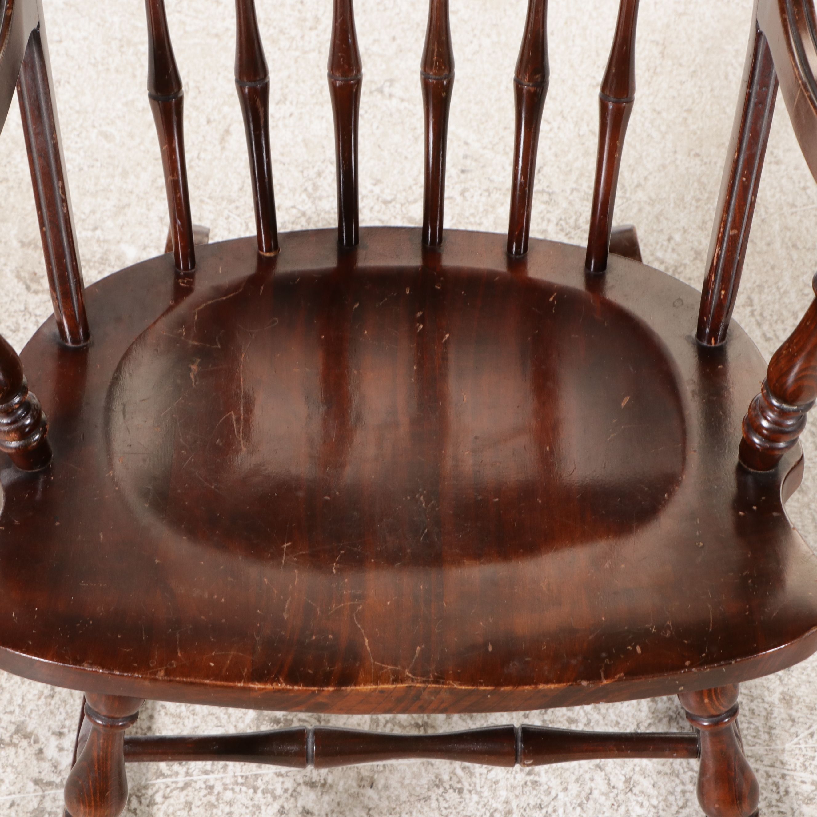 Tell City Chair Company Mahogany Windsor Style Rocking Chair