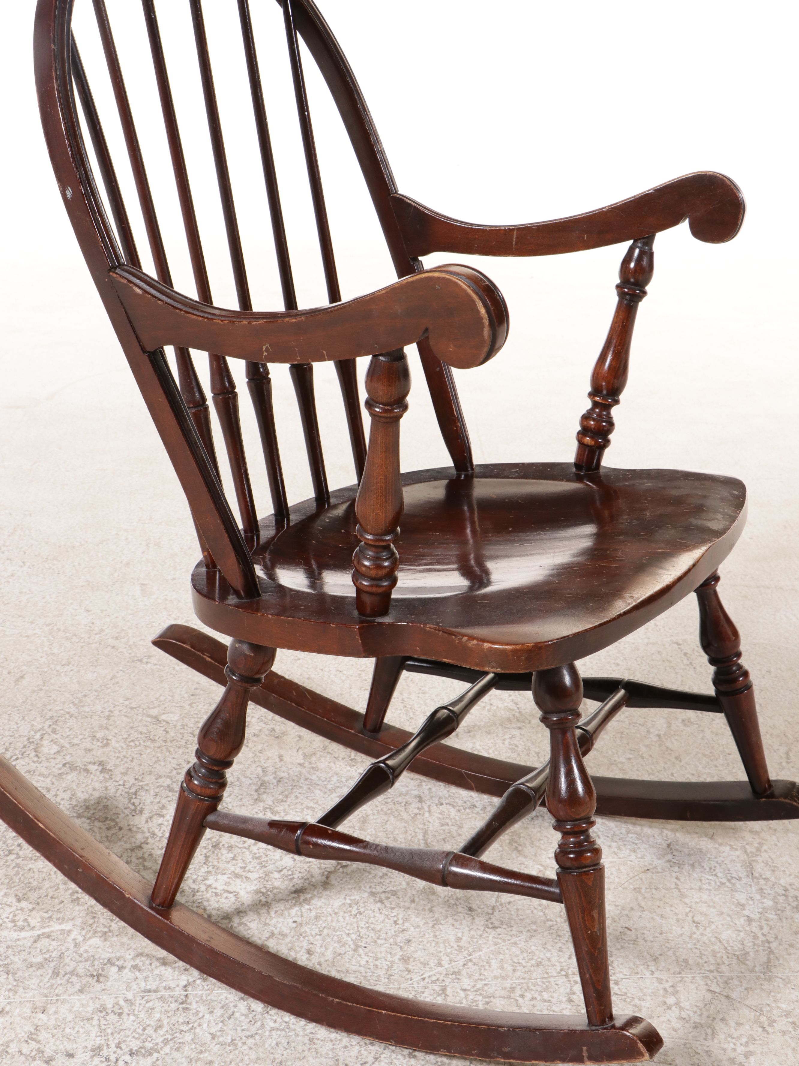 Tell City Chair Company Mahogany Windsor Style Rocking Chair