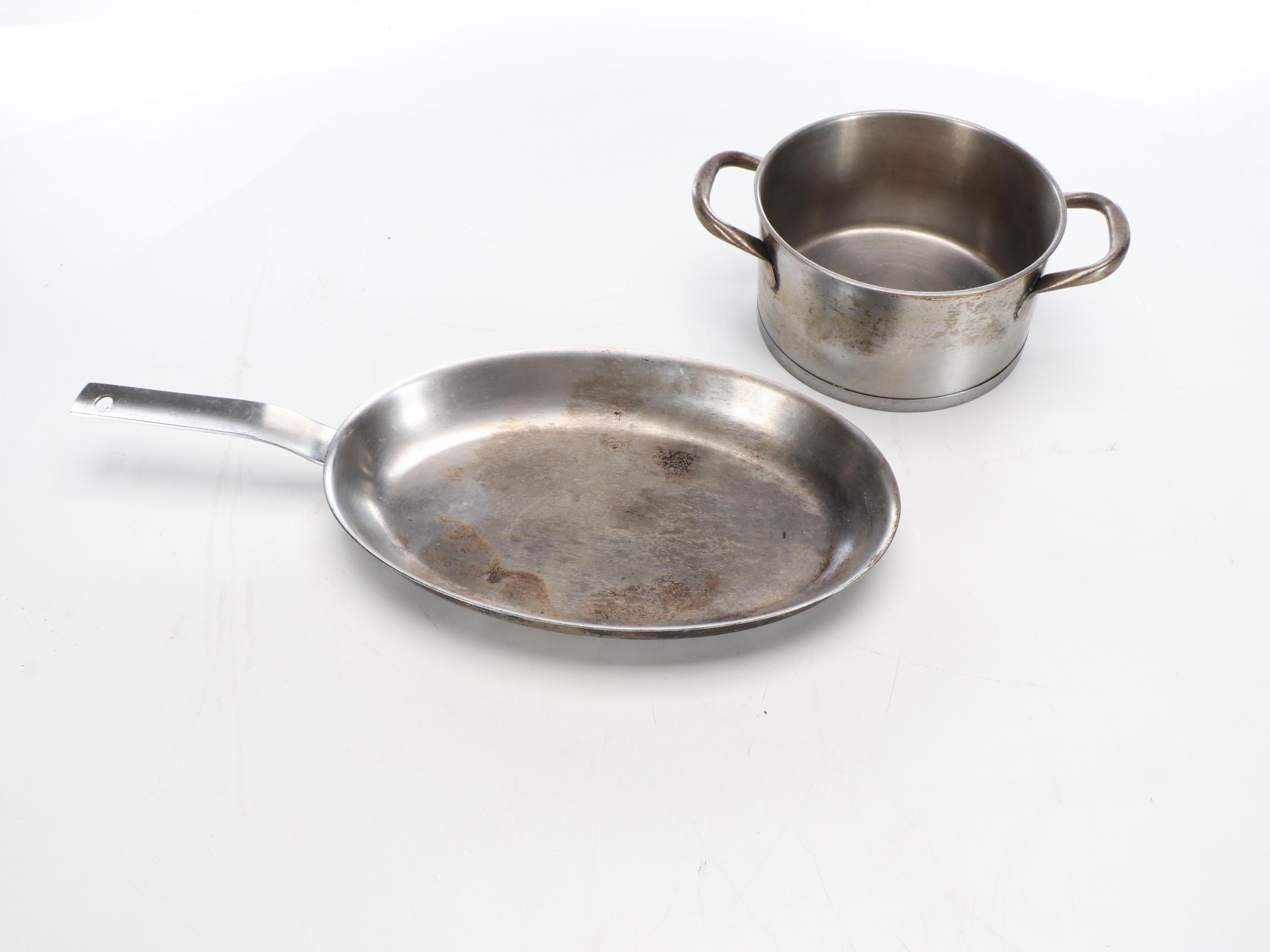 Metal Stockpots, Oval Skillet and Ladles