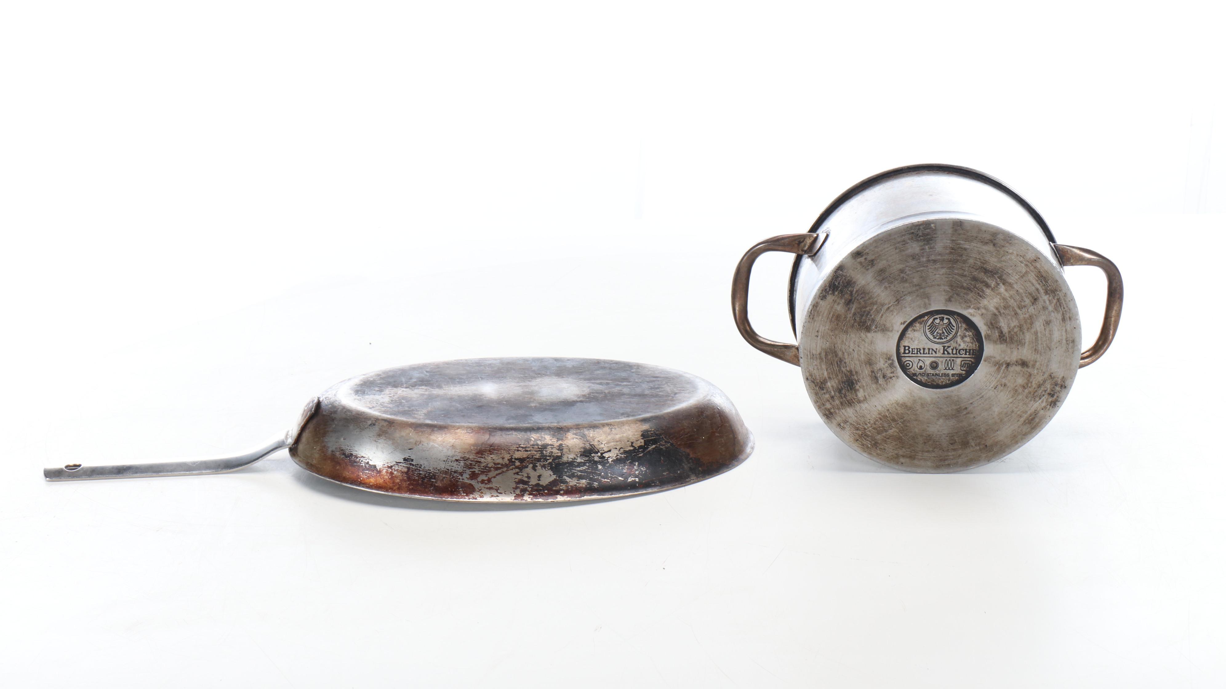 Metal Stockpots, Oval Skillet and Ladles