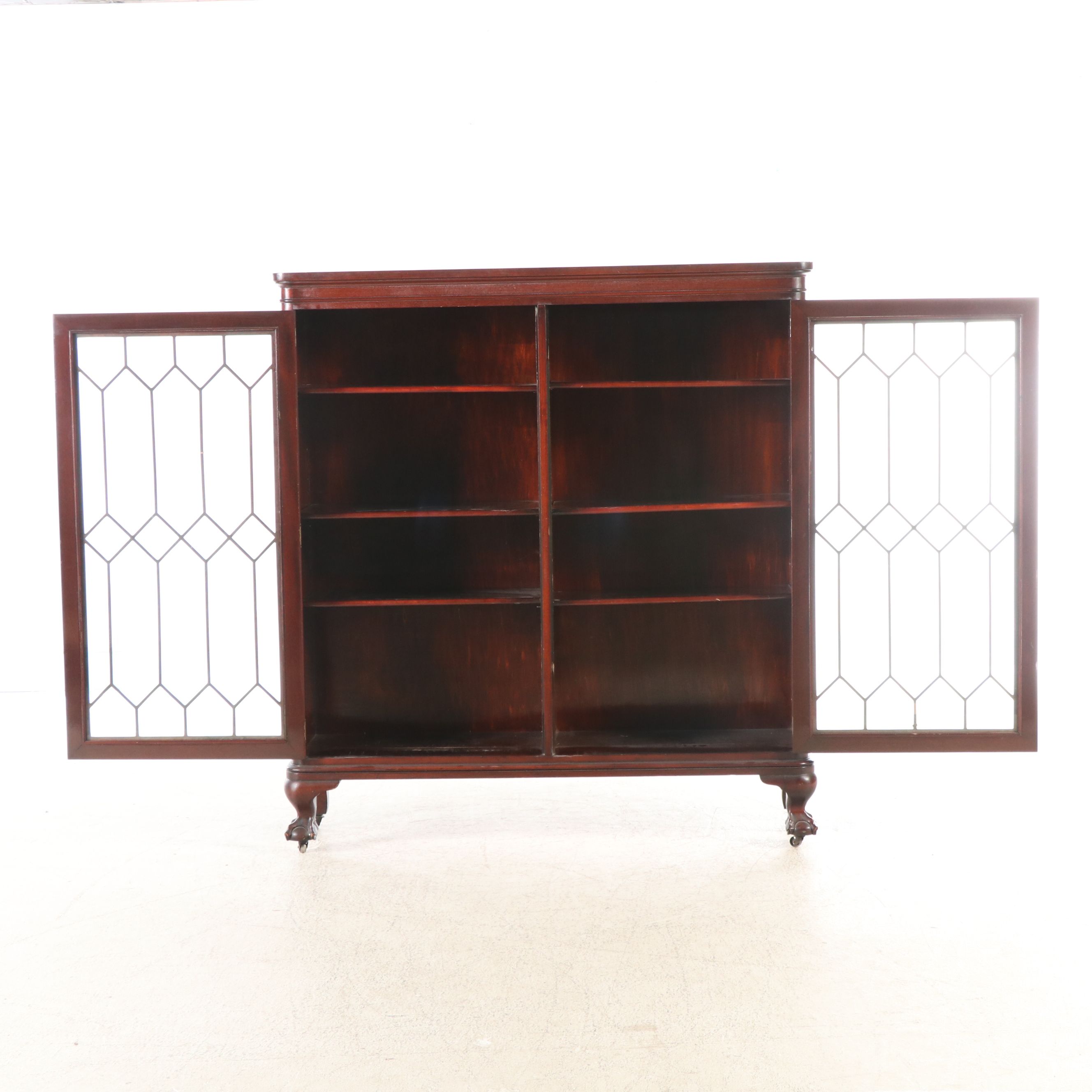 Robert Mitchell Chippendale Style Mahogany Bookcase, Early to Mid-20th Century