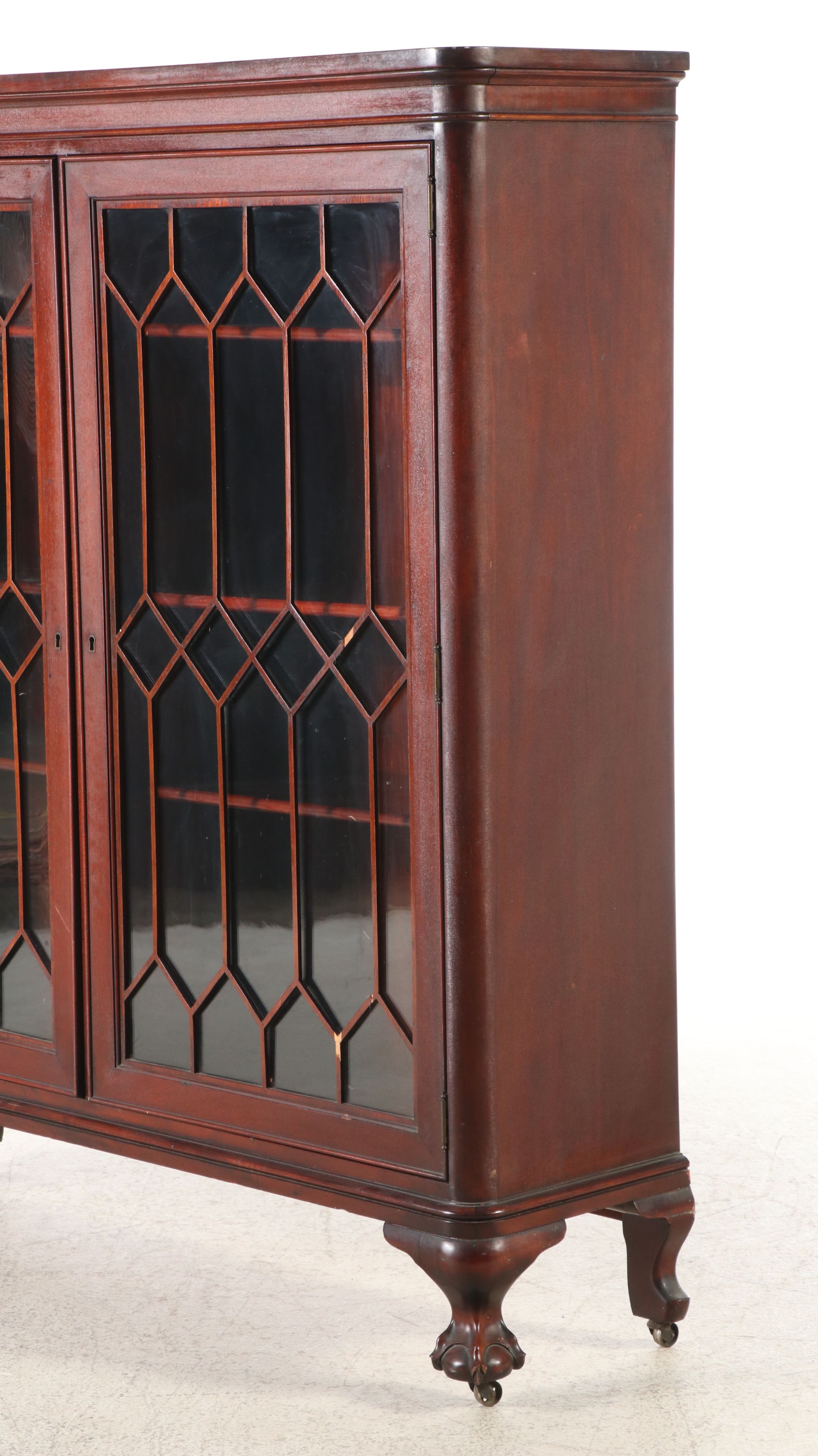 Robert Mitchell Chippendale Style Mahogany Bookcase, Early to Mid-20th Century