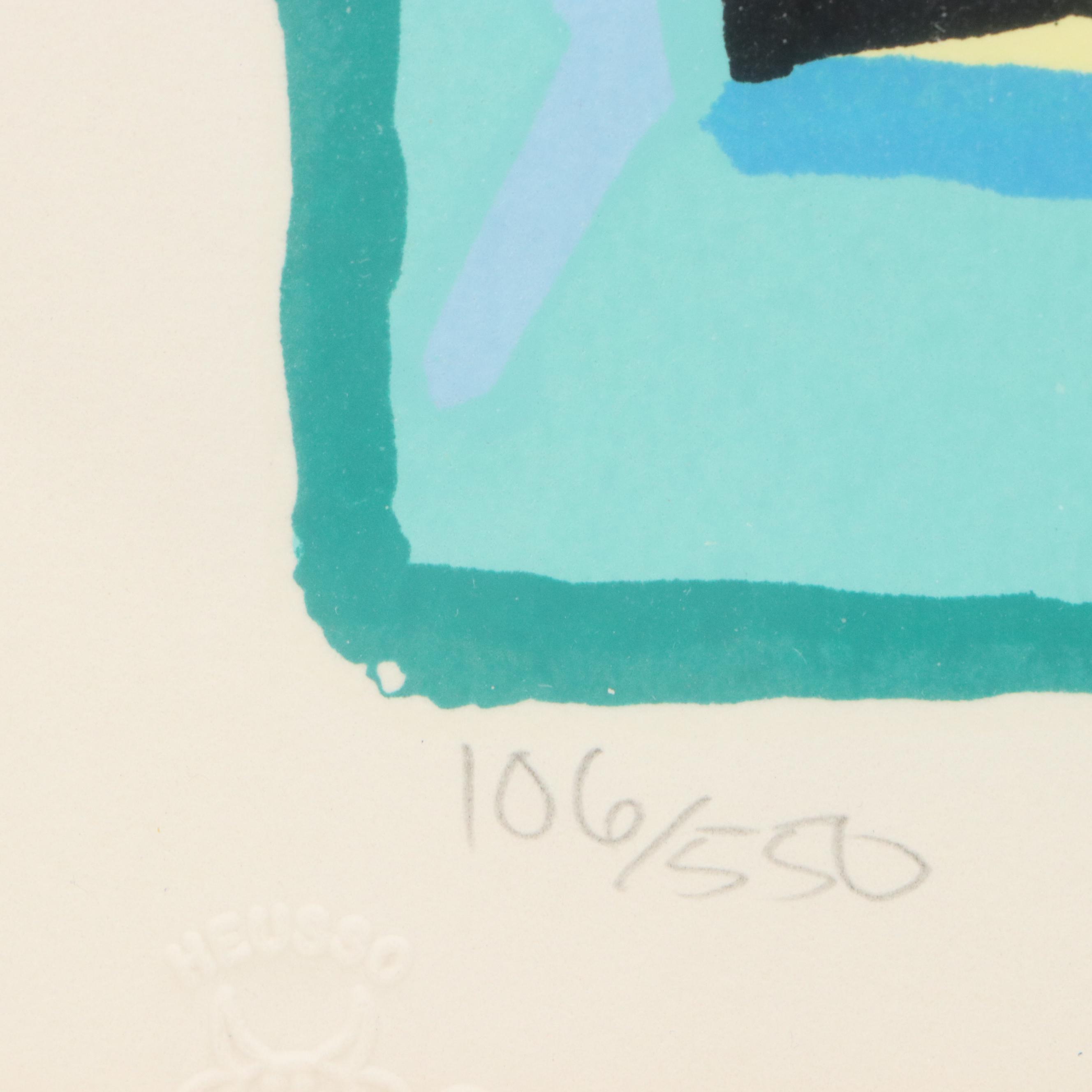 Heusso Stylized Serigraph of Dog Chefs "From Scratch," 21st Century