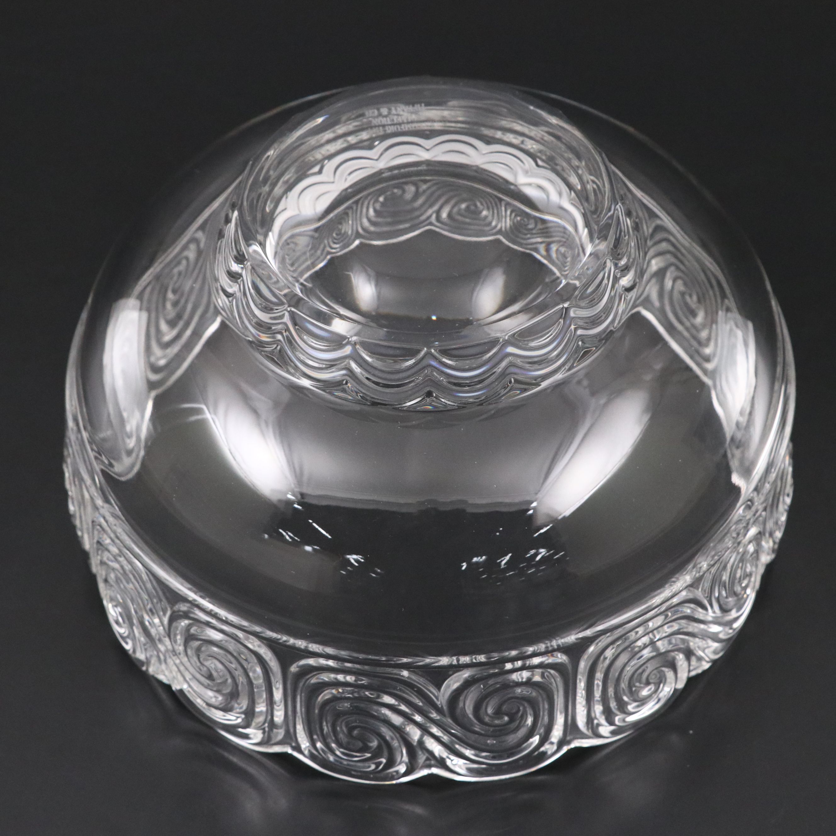 Tiffany & Co. Louis Comfort Tiffany Collection Footed Crystal Bowl