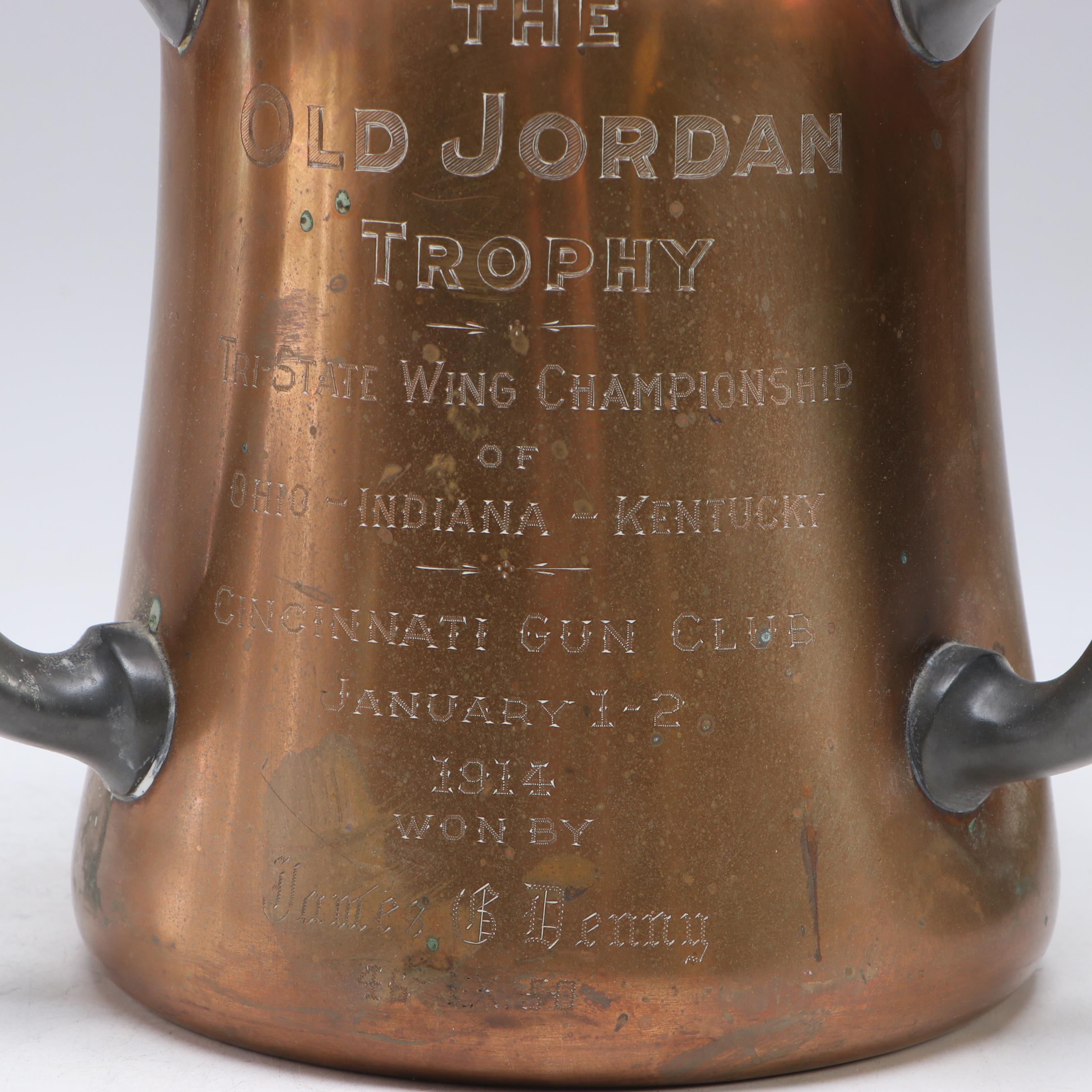 Cincinnati Gun Club's "The Old Jordan Trophy" Tri-State Trophy, 1914