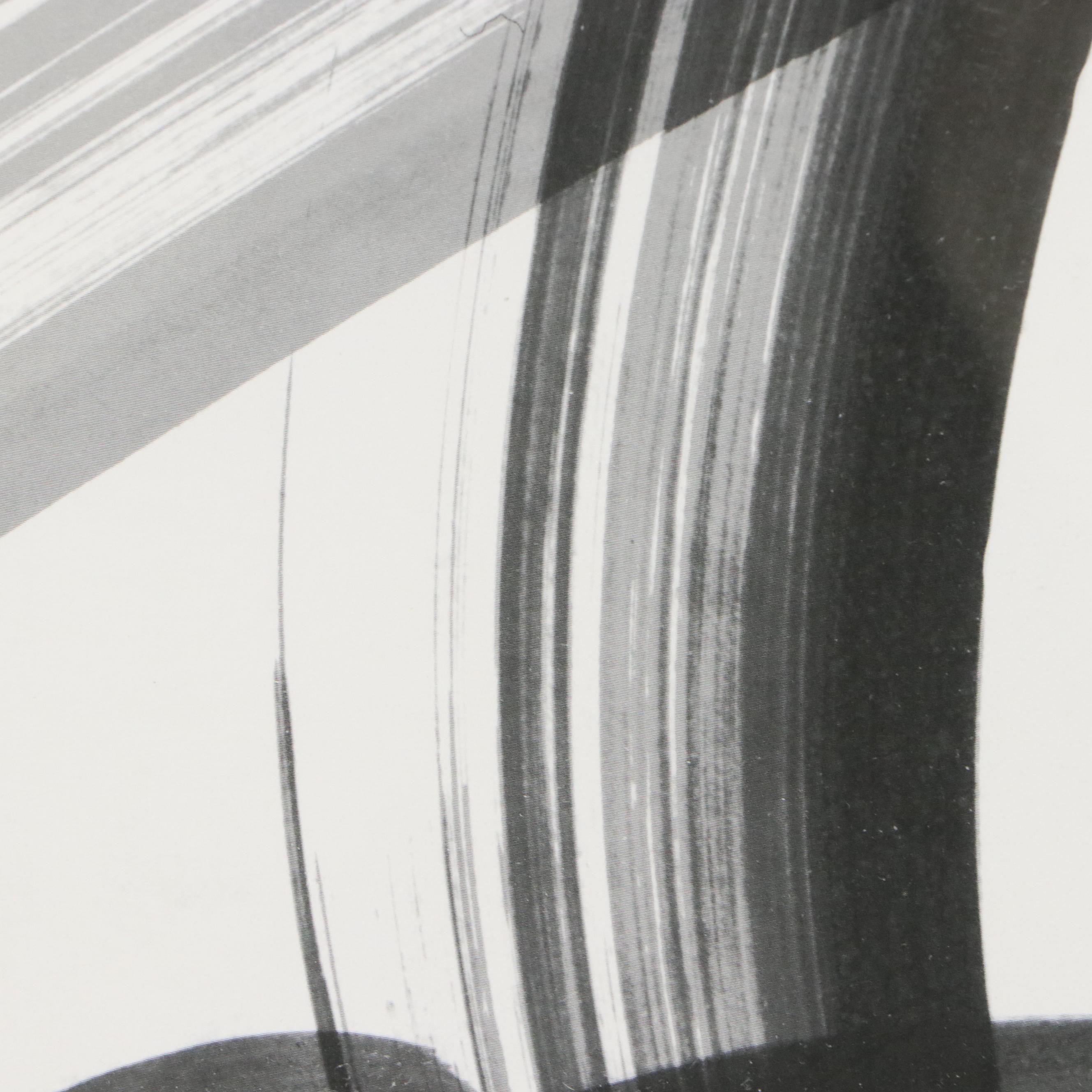 After Dan Meneely Abstract Offset Lithographs "Black and White Pop I & II"