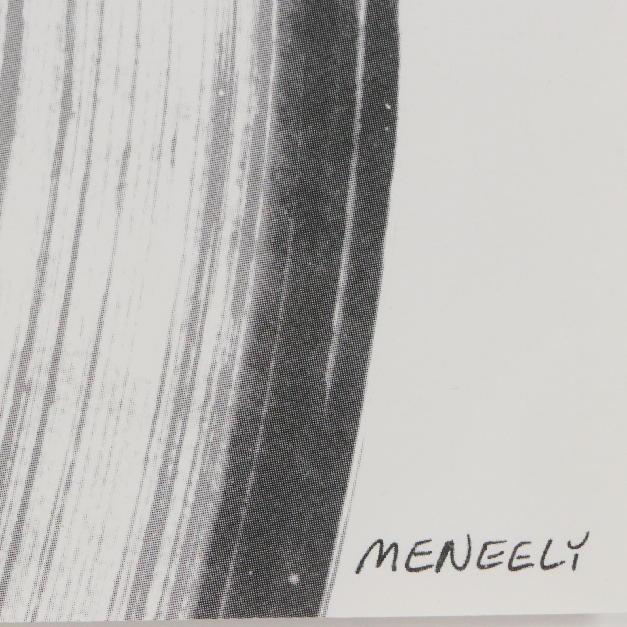 After Dan Meneely Abstract Offset Lithographs "Black and White Pop I & II"