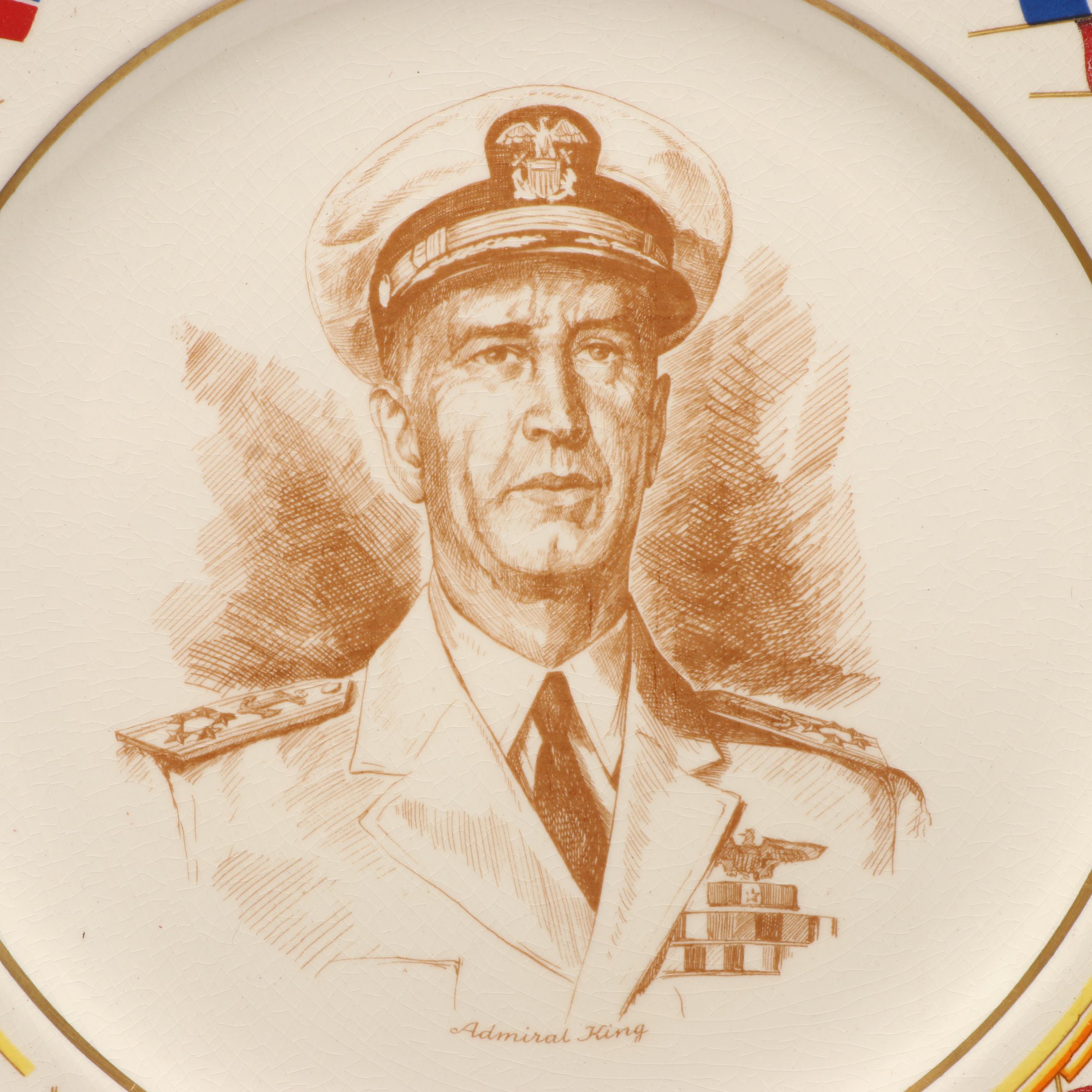 Salem "Allied Nations" Franklin D. Roosevelt and Other Commemorative Plates