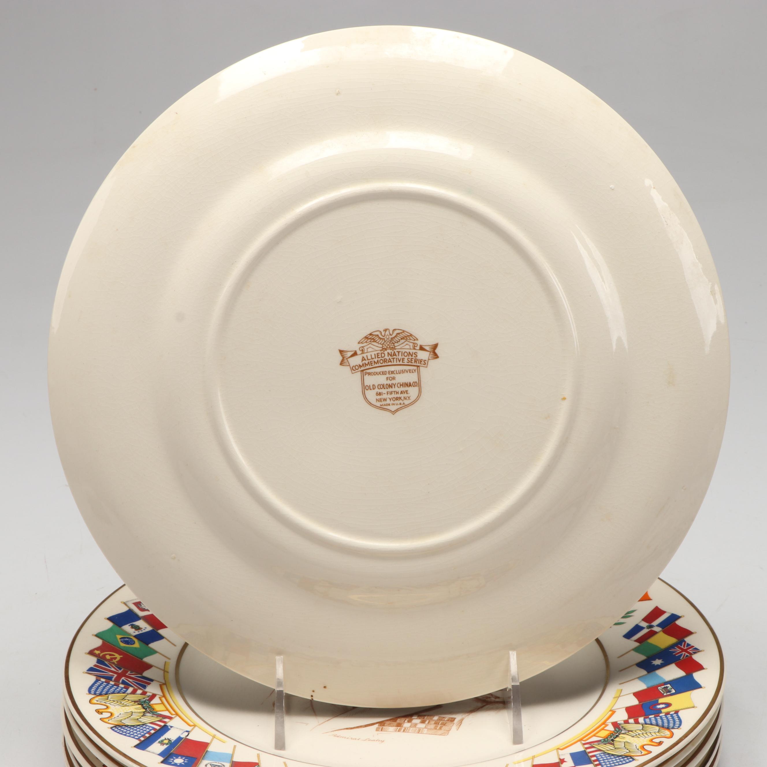 Salem "Allied Nations" Franklin D. Roosevelt and Other Commemorative Plates