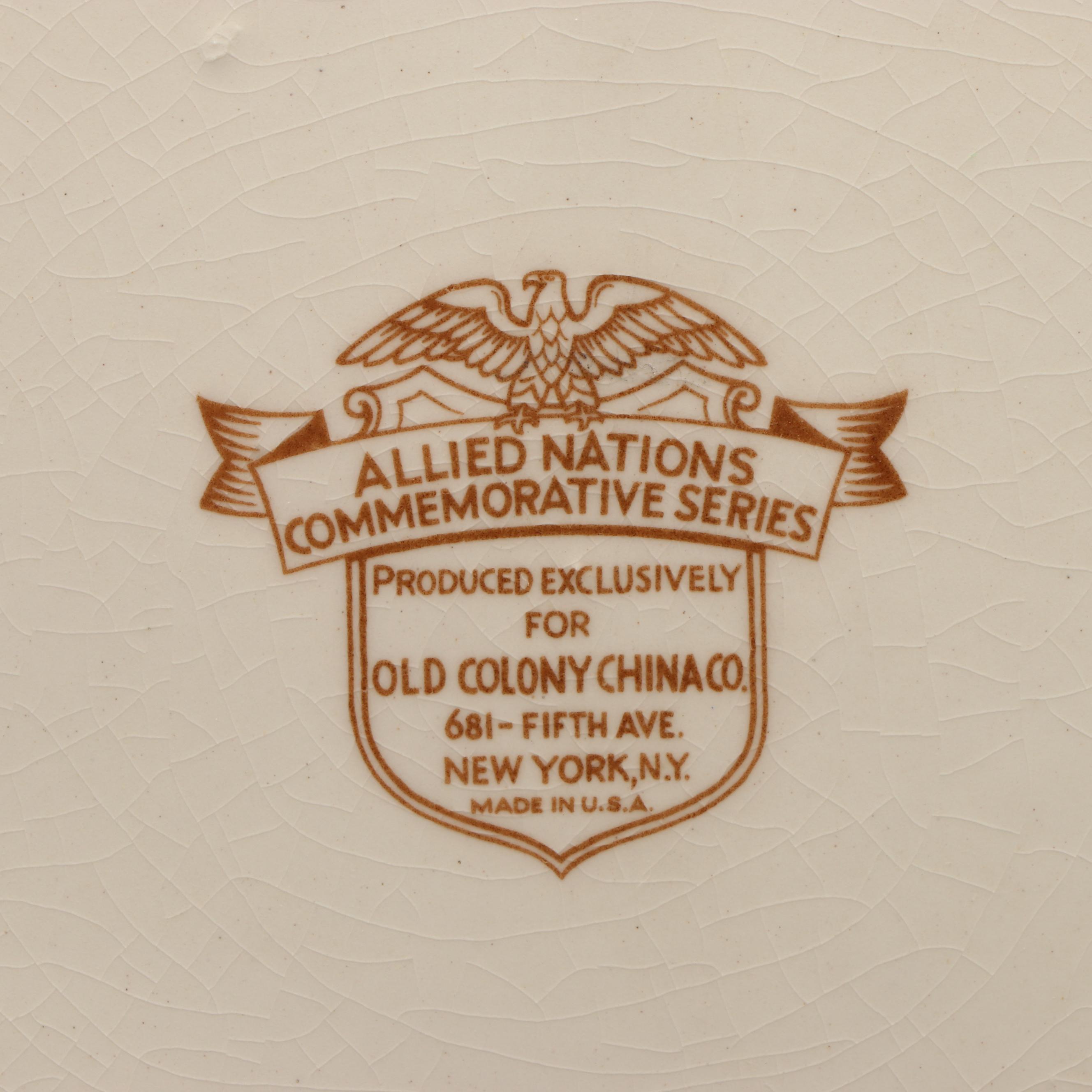 Salem "Allied Nations" Franklin D. Roosevelt and Other Commemorative Plates