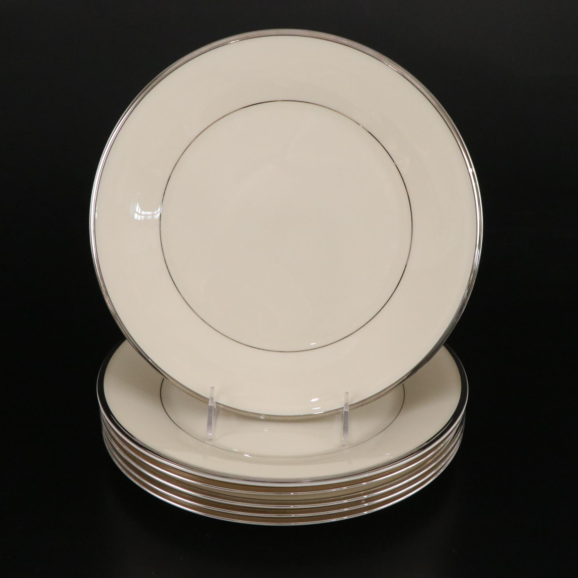 Lenox "Solitaire Platinum" Porcelain Dinnerware and Fostoria "Sheffield" Glasses