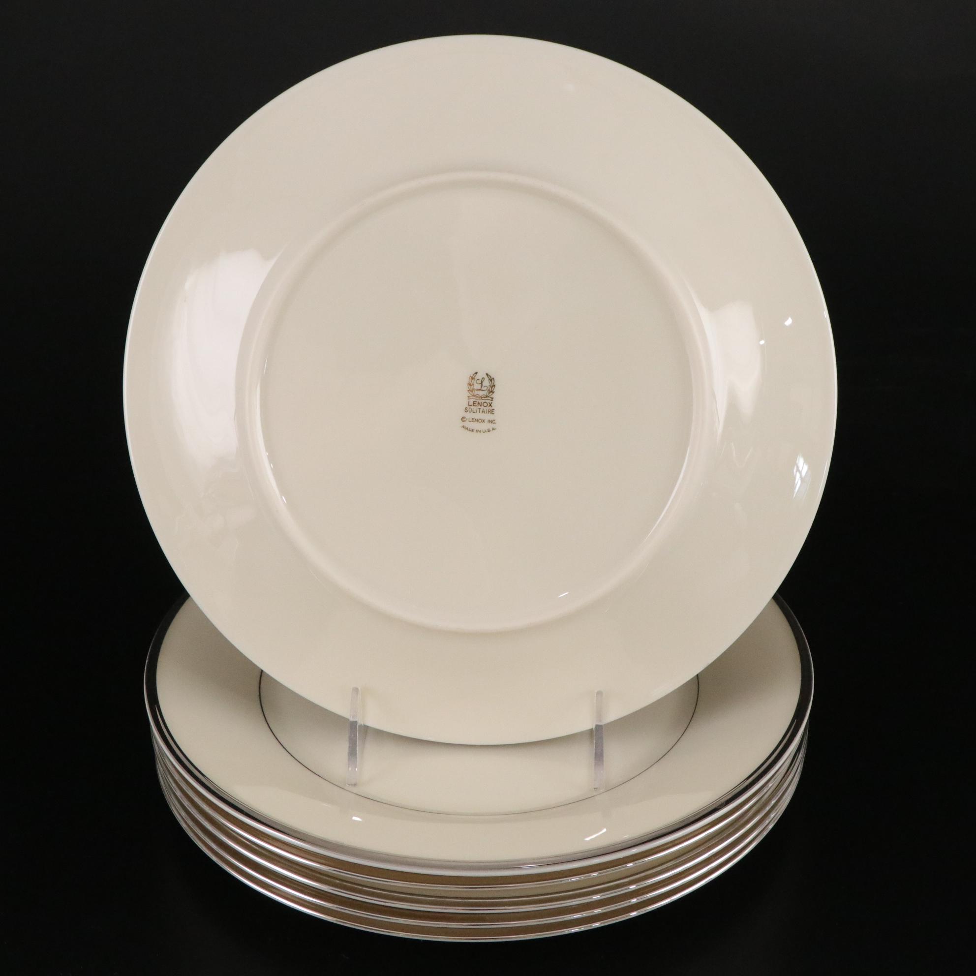 Lenox "Solitaire Platinum" Porcelain Dinnerware and Fostoria "Sheffield" Glasses