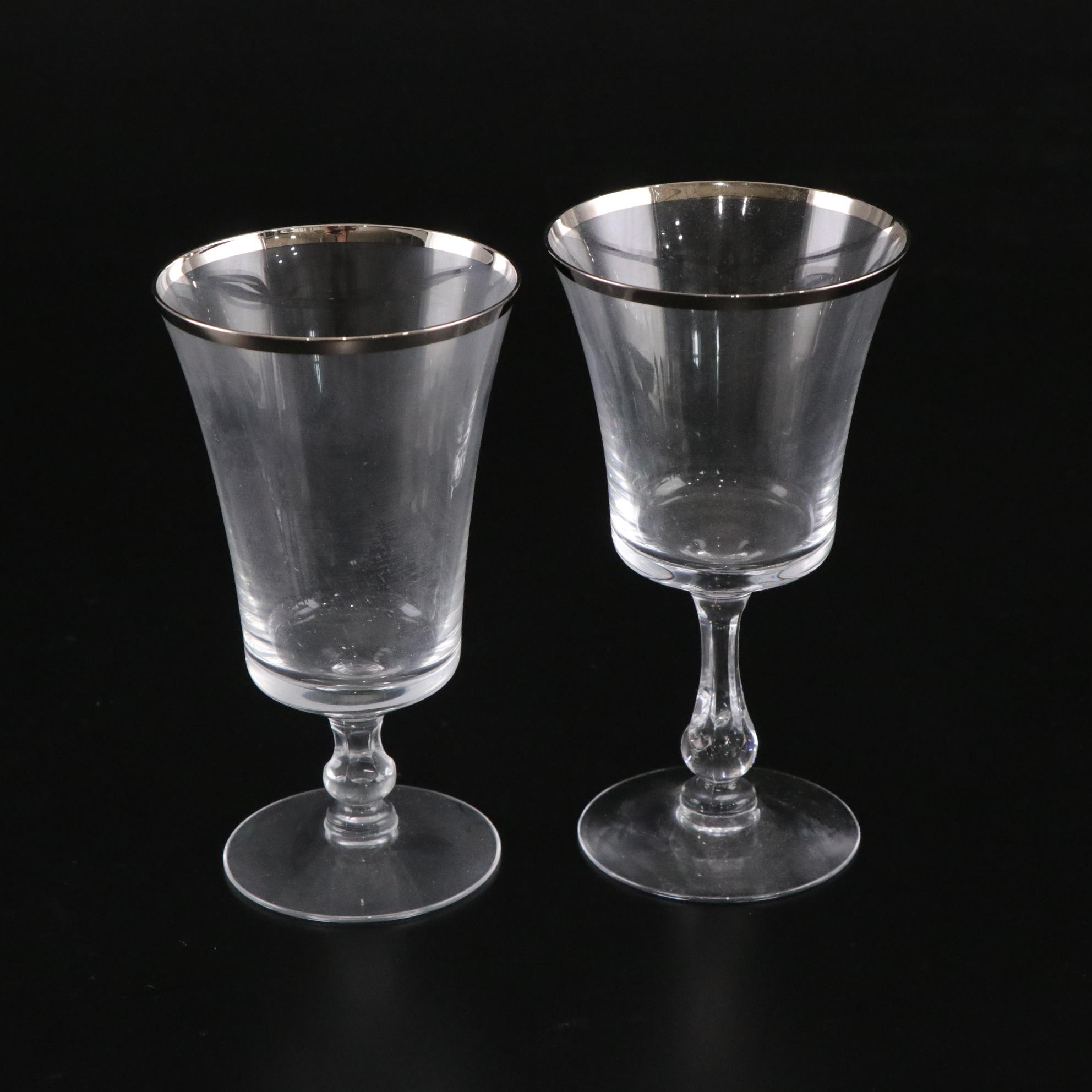 Lenox "Solitaire Platinum" Porcelain Dinnerware and Fostoria "Sheffield" Glasses
