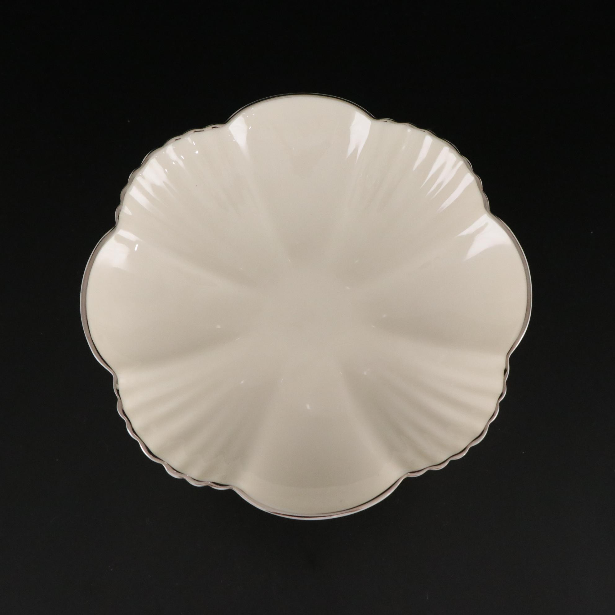 Lenox "Solitaire Platinum" Porcelain Dinnerware and Fostoria "Sheffield" Glasses