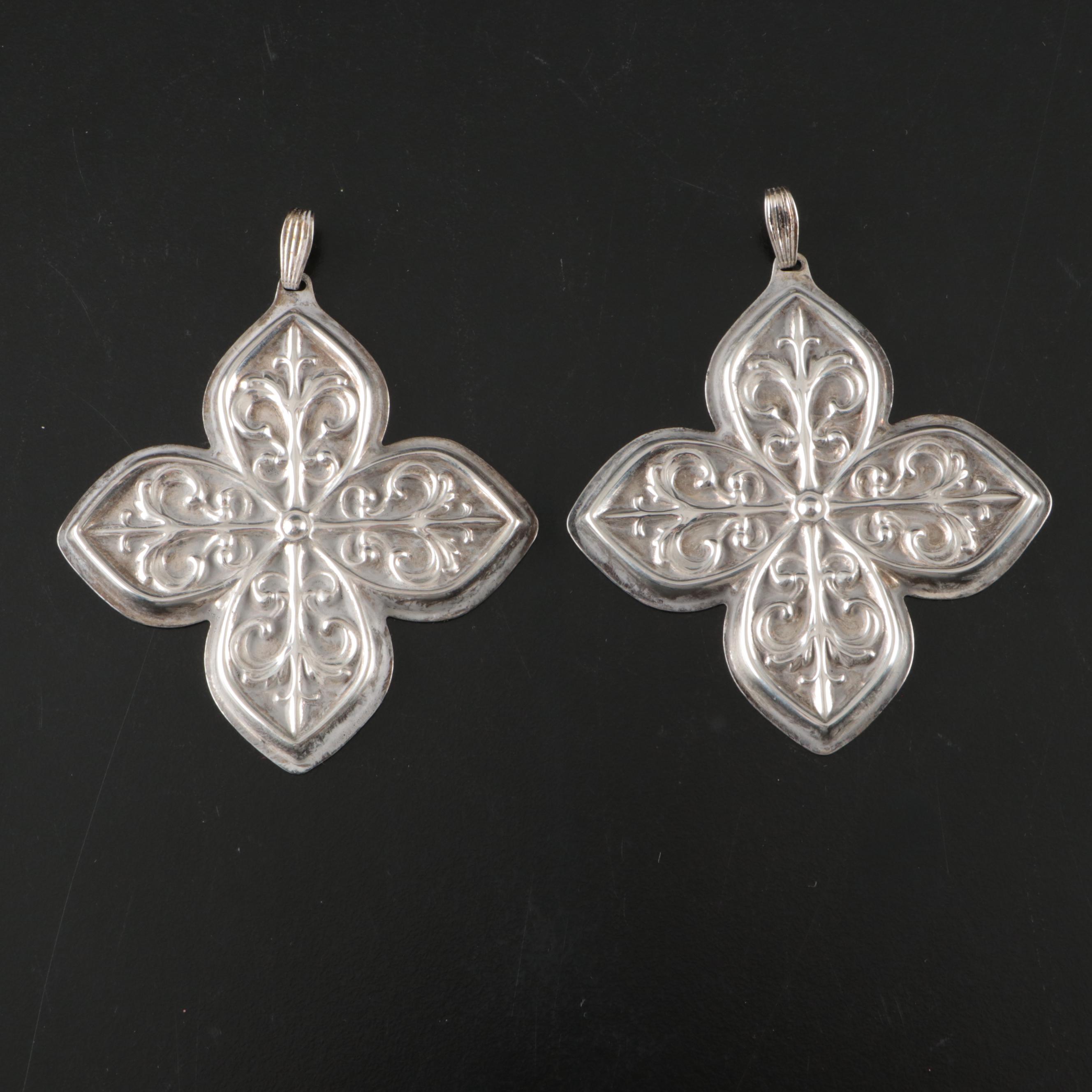 Reed & Barton, Towle, and Gorham Sterling Silver and Silver Plate Ornaments