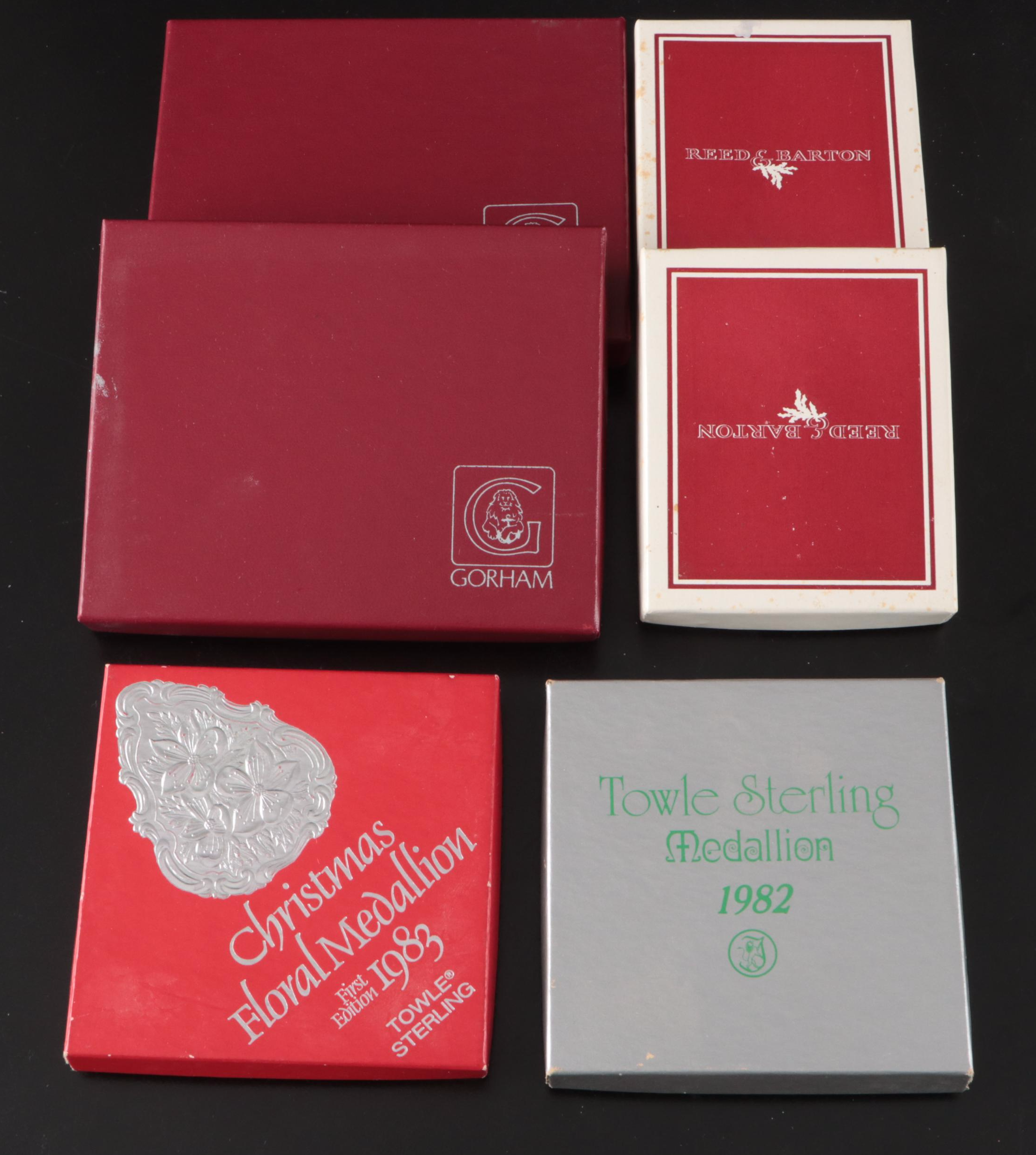 Reed & Barton, Towle, and Gorham Sterling Silver and Silver Plate Ornaments