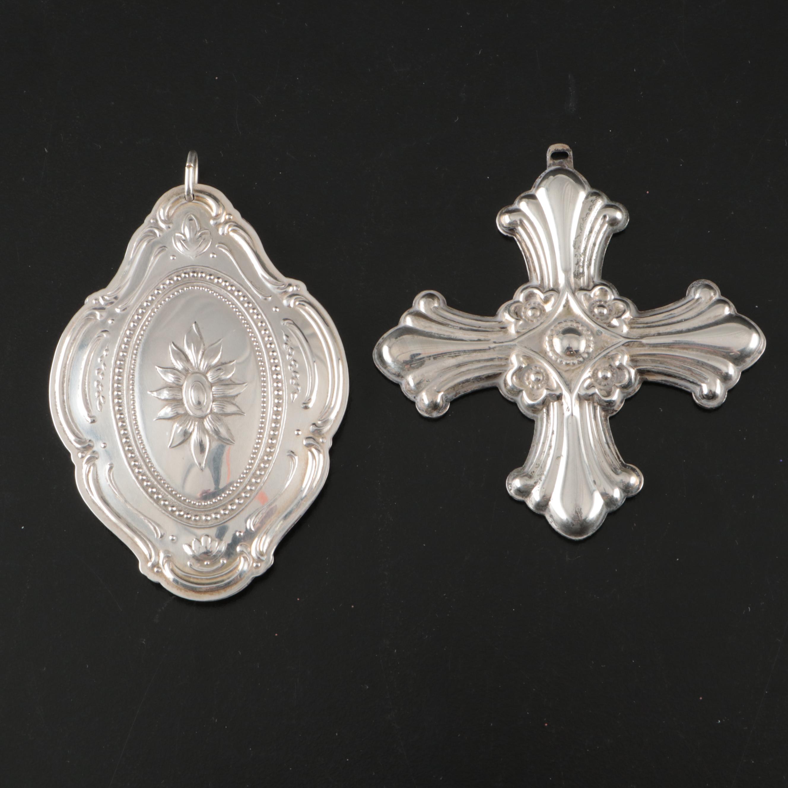 Reed & Barton, Towle, and Gorham Sterling Silver and Silver Plate Ornaments