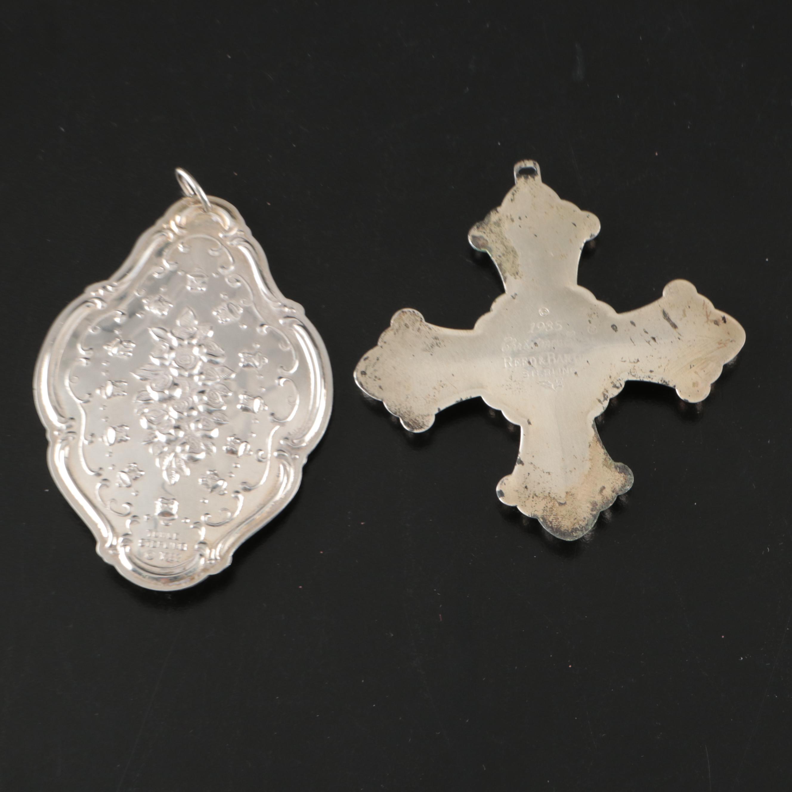 Reed & Barton, Towle, and Gorham Sterling Silver and Silver Plate Ornaments