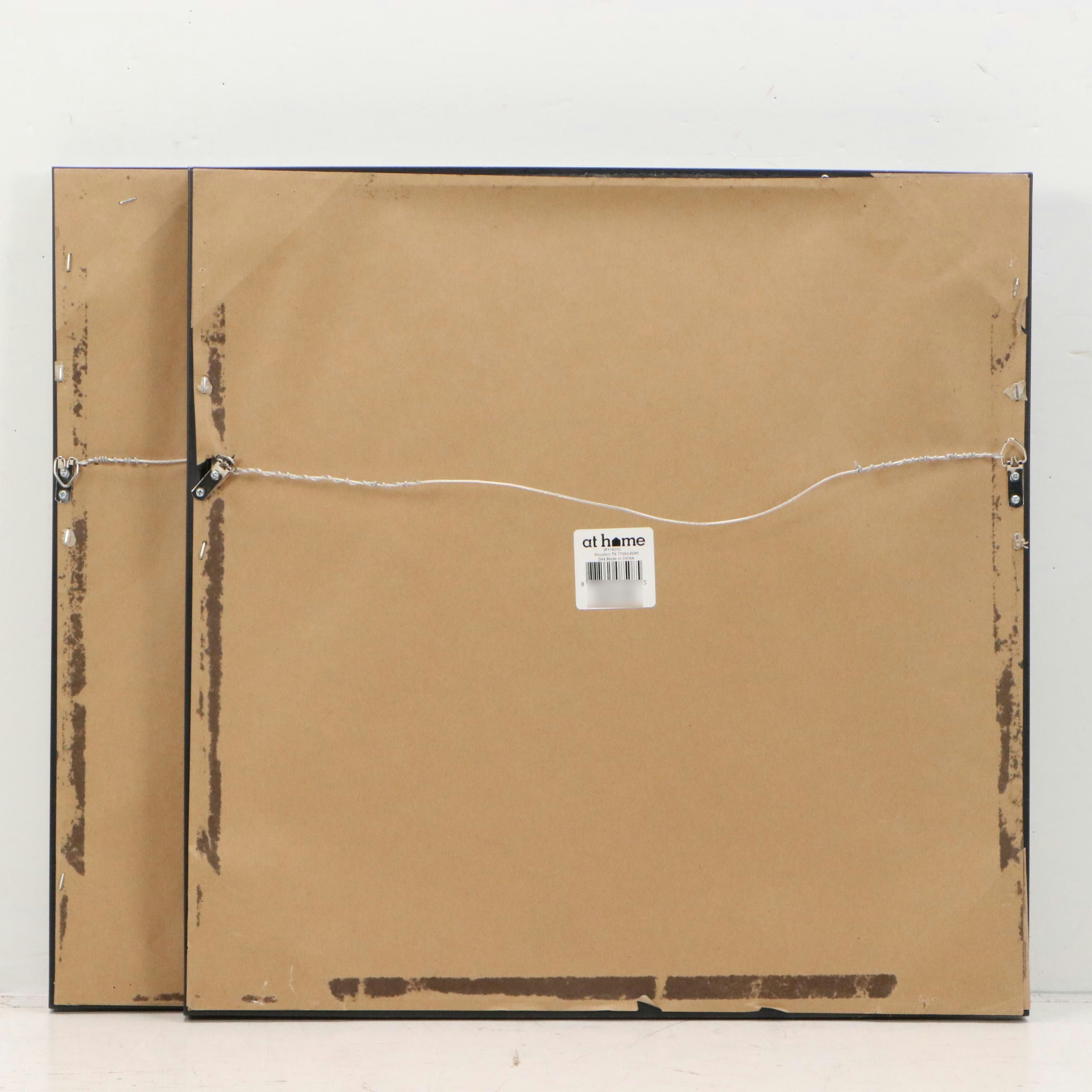 After Dan Meneely Abstract Offset Lithographs "Black and White Pop I & II"