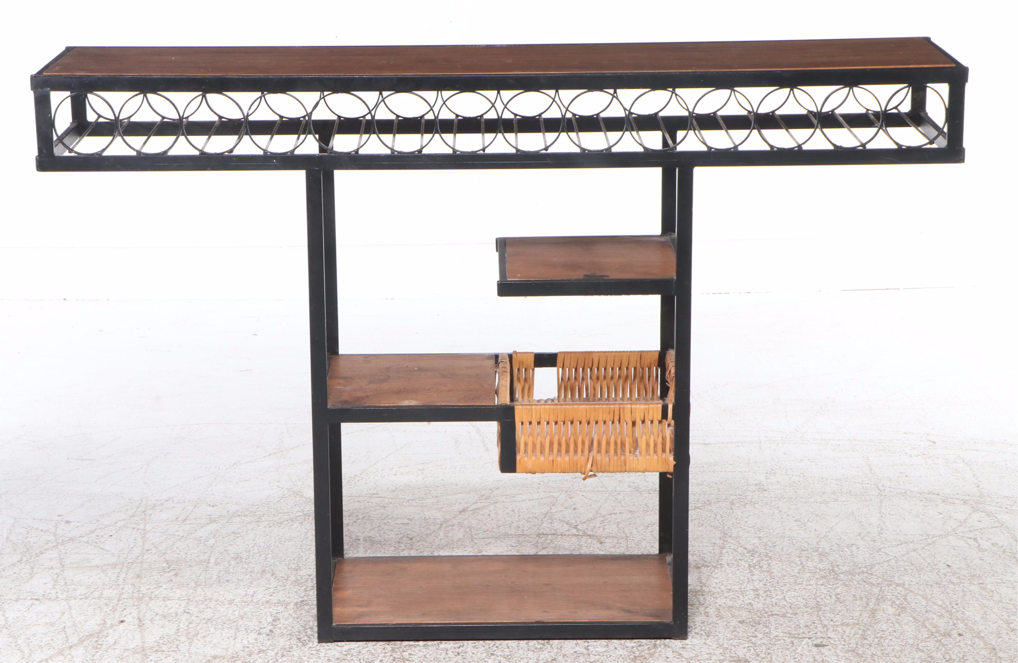 Arthur Umanoff MCM Bottle Storage Bar and Stools