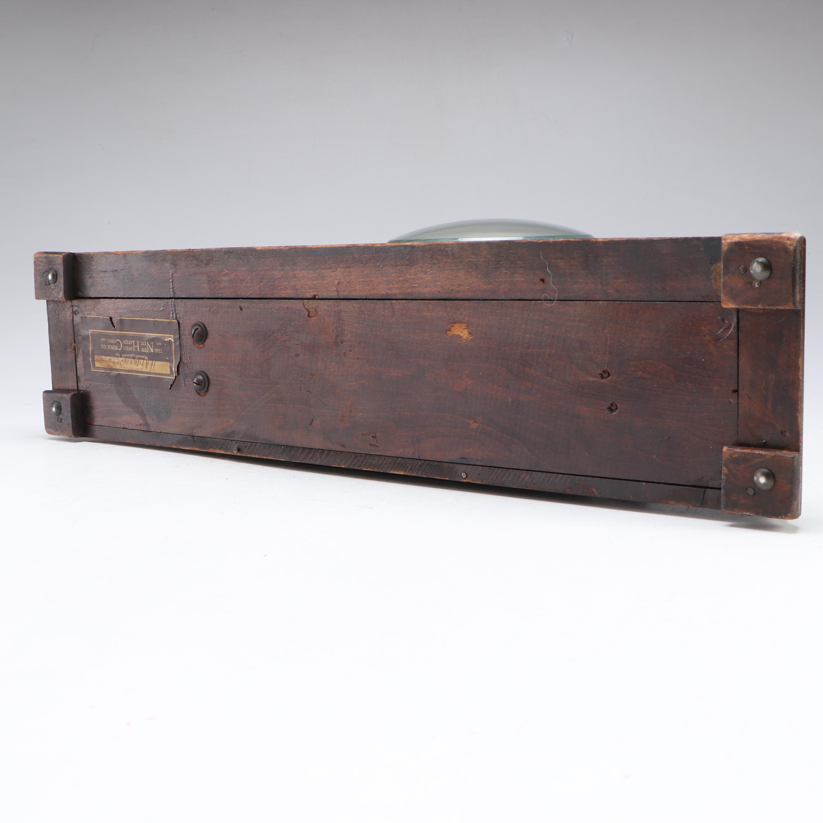 New Haven Clock Co. Tambour Mantel Clock, Early to Mid-20th Century