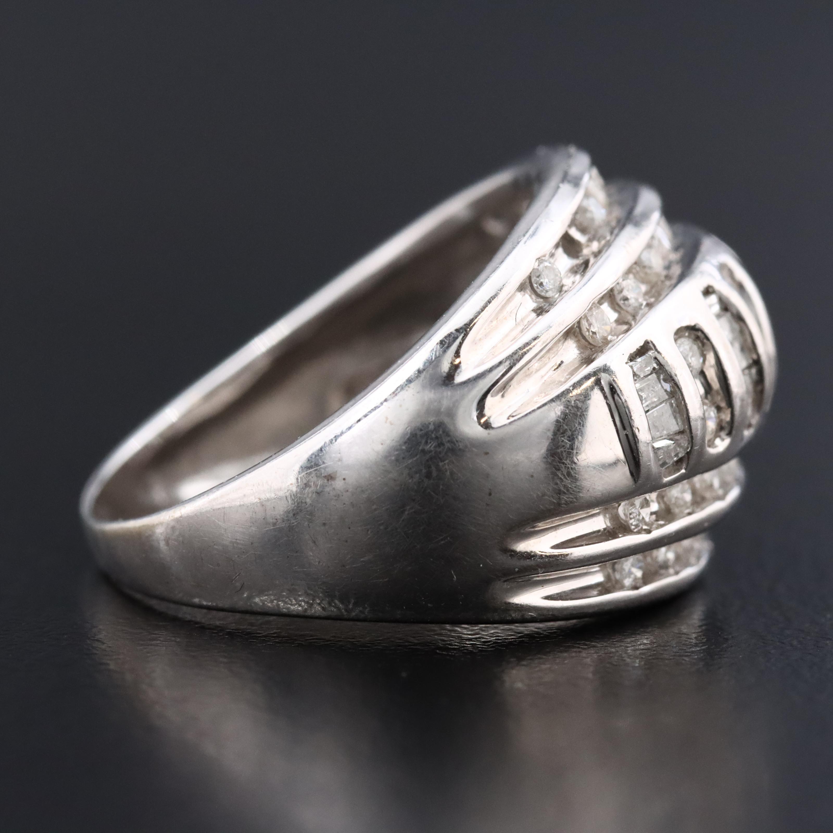 10K 0.94 CTW Diamond Dome Ring