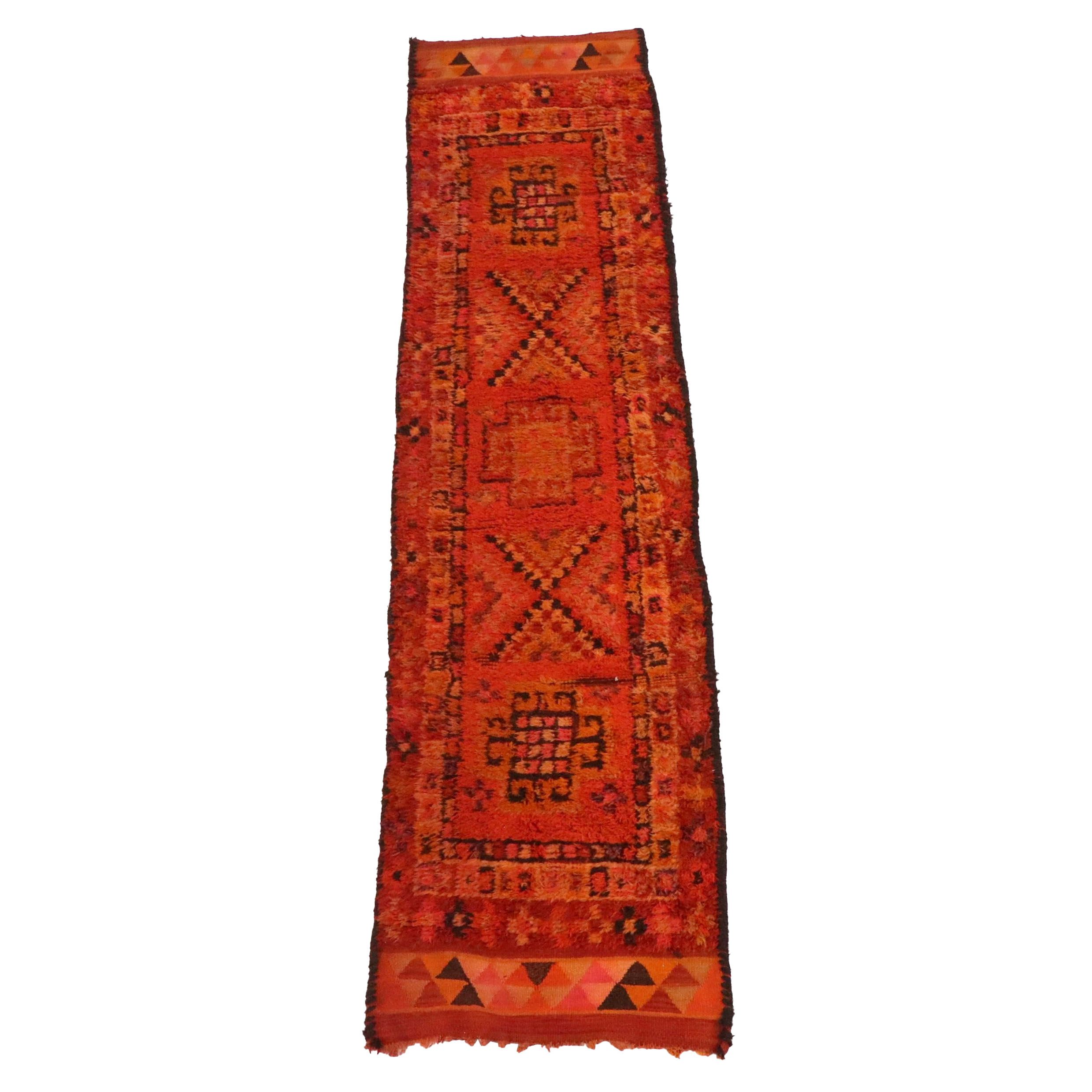 2'8 x 10'10 Hand-Knotted Turkish Village Carpet Runner