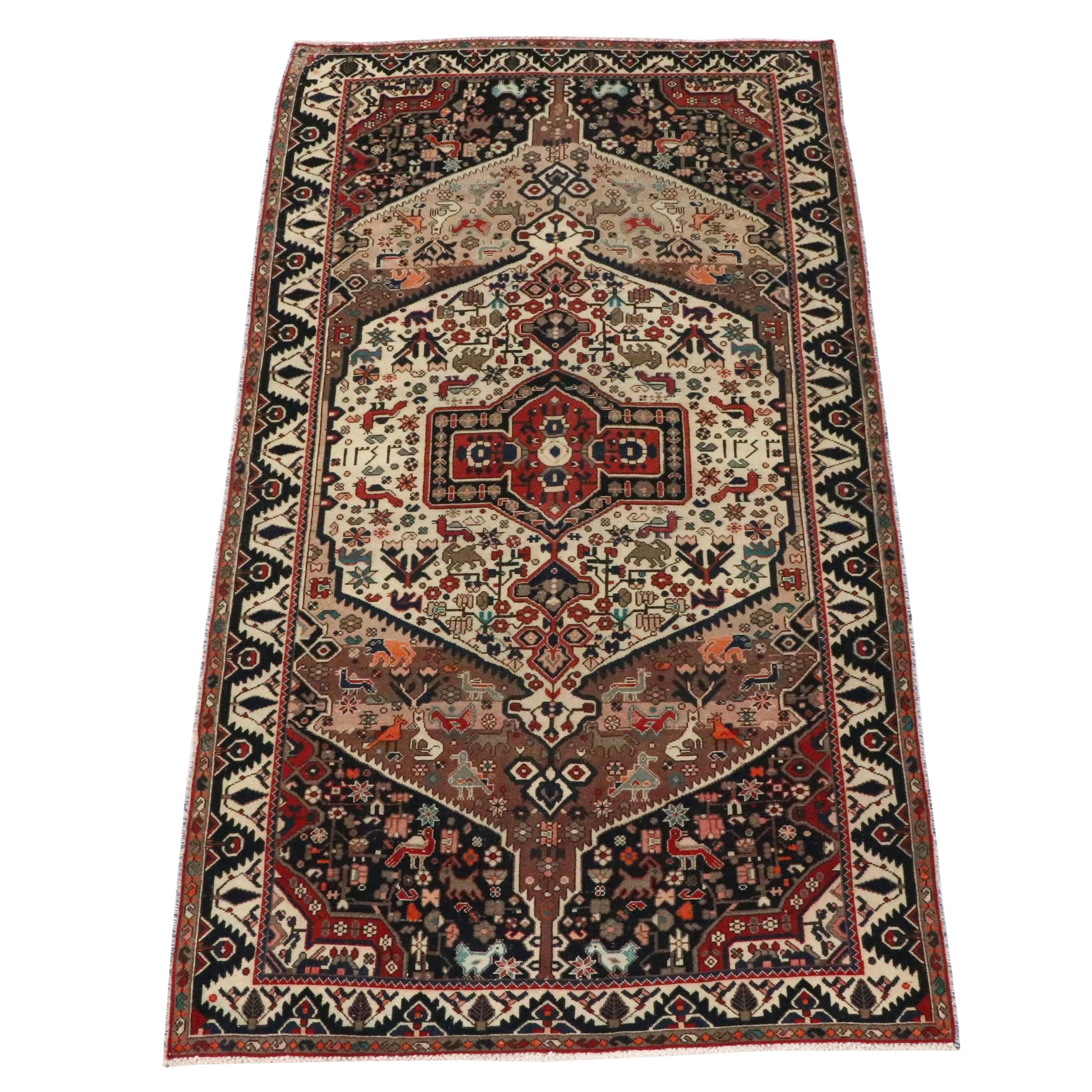 5'4 x 9'8 Hand-Knotted Persian Hamadan Area Rug