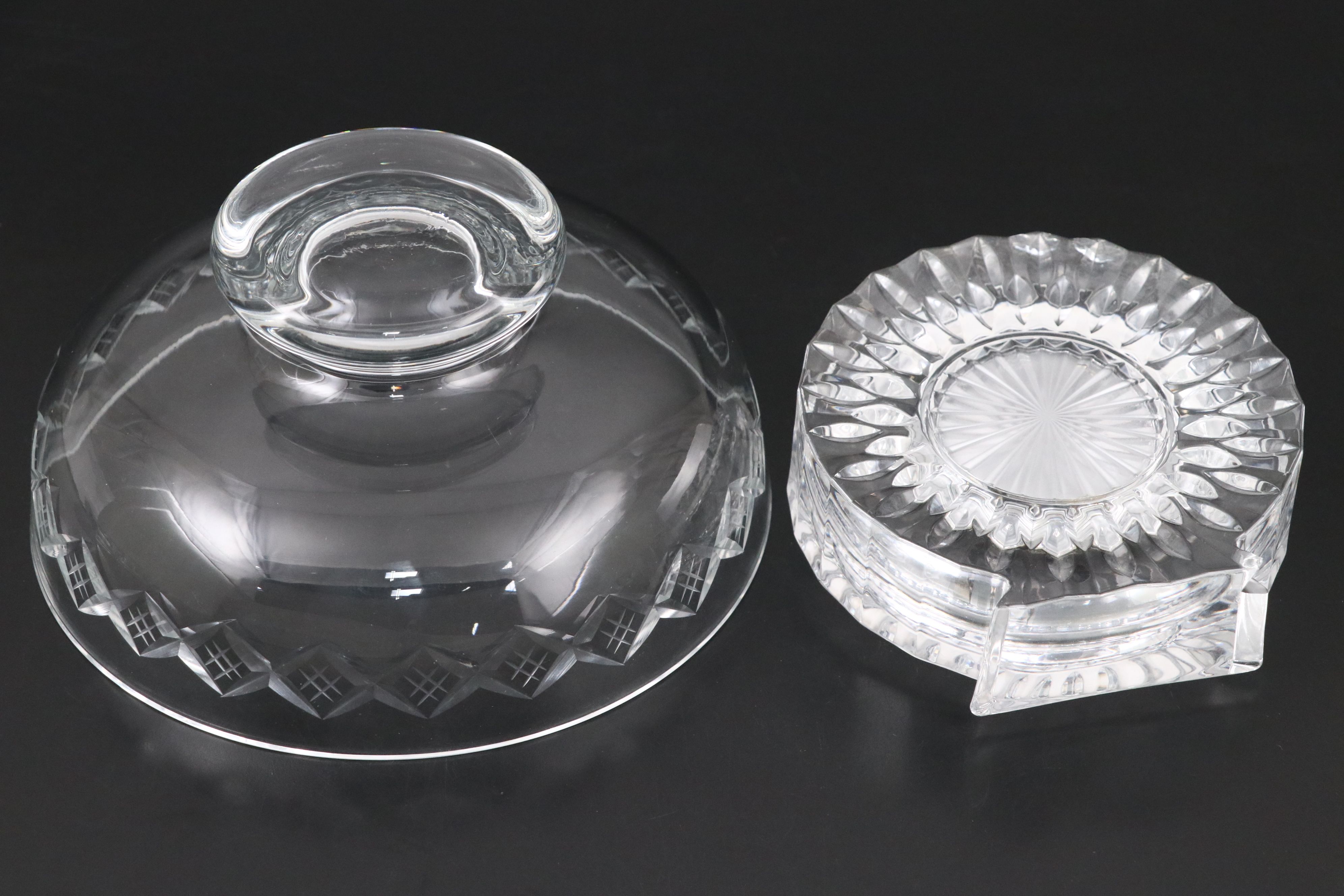 Skruf Crystal Bowl, Crystal Ashtray, and More Crystal Table Décor