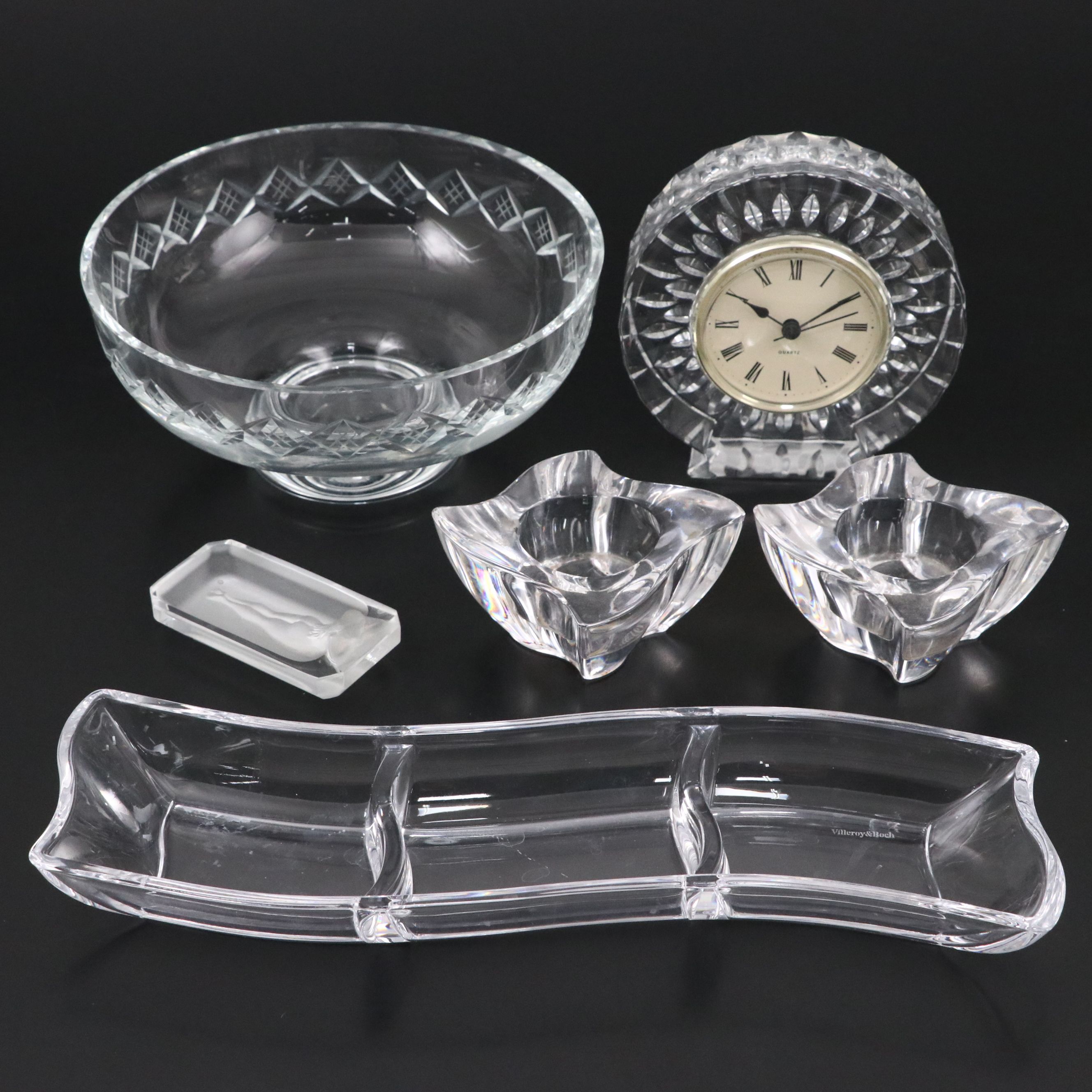 Skruf Crystal Bowl, Crystal Ashtray, and More Crystal Table Décor