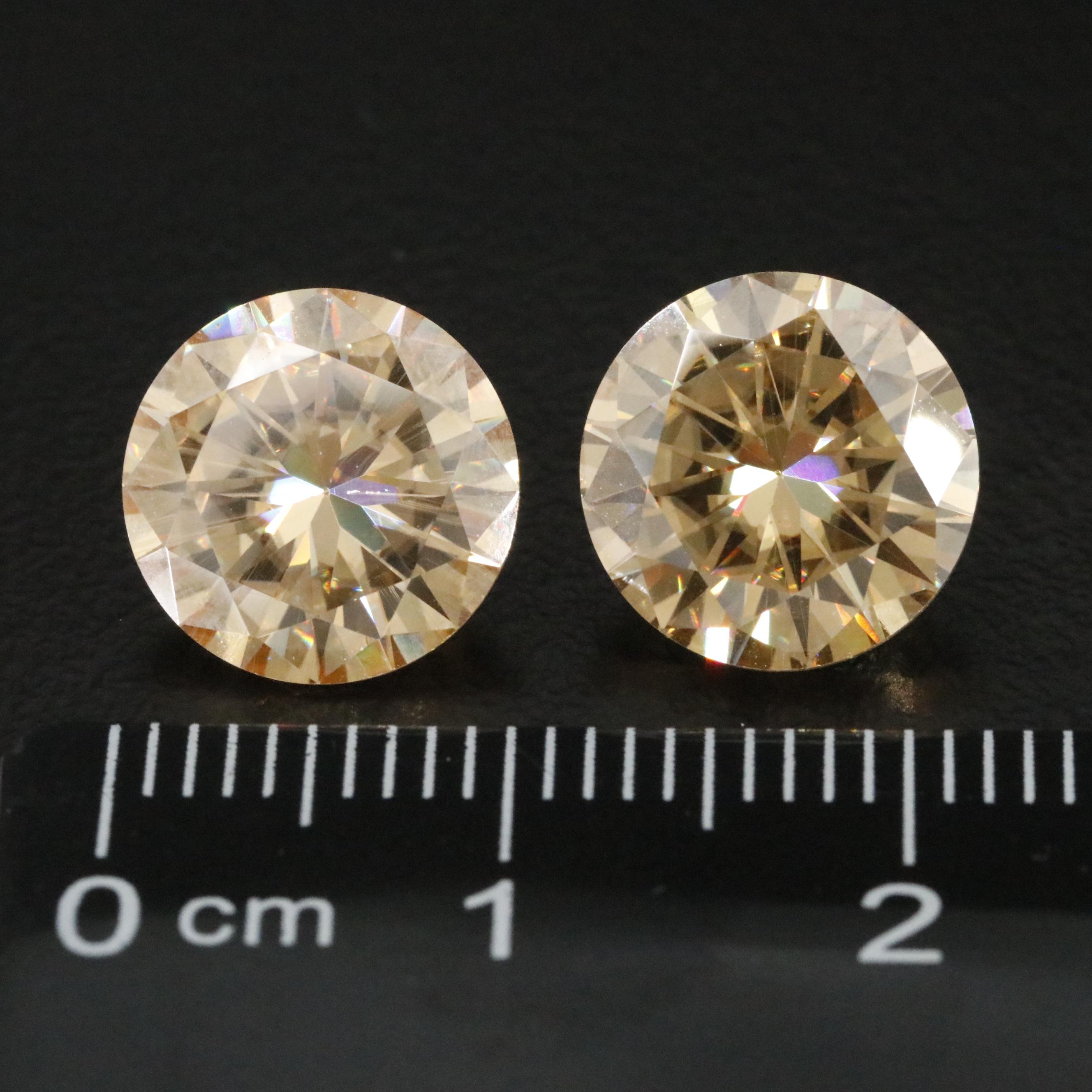 7.26 CTW Pair of Matching Moissanite Loose Stones