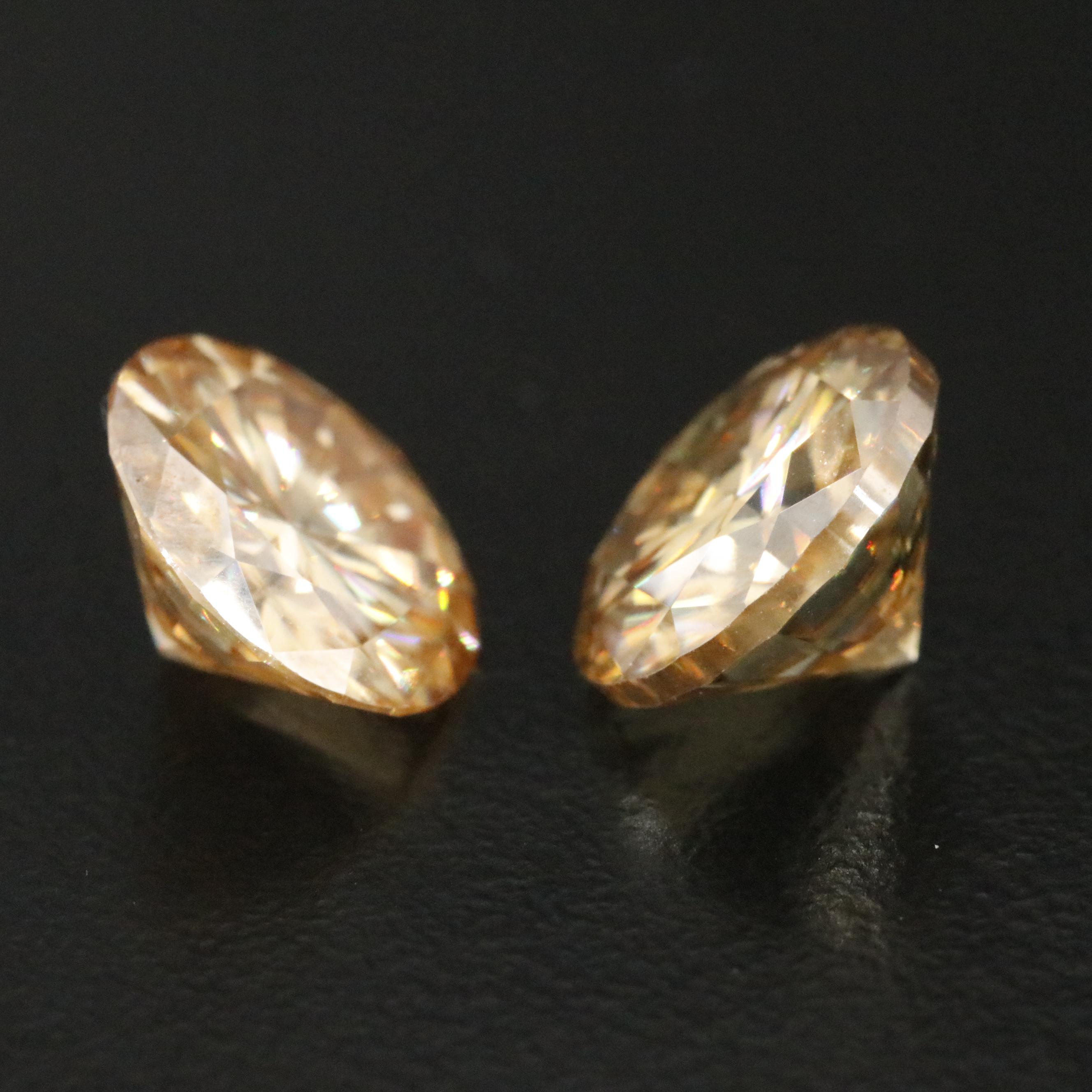 7.26 CTW Pair of Matching Moissanite Loose Stones