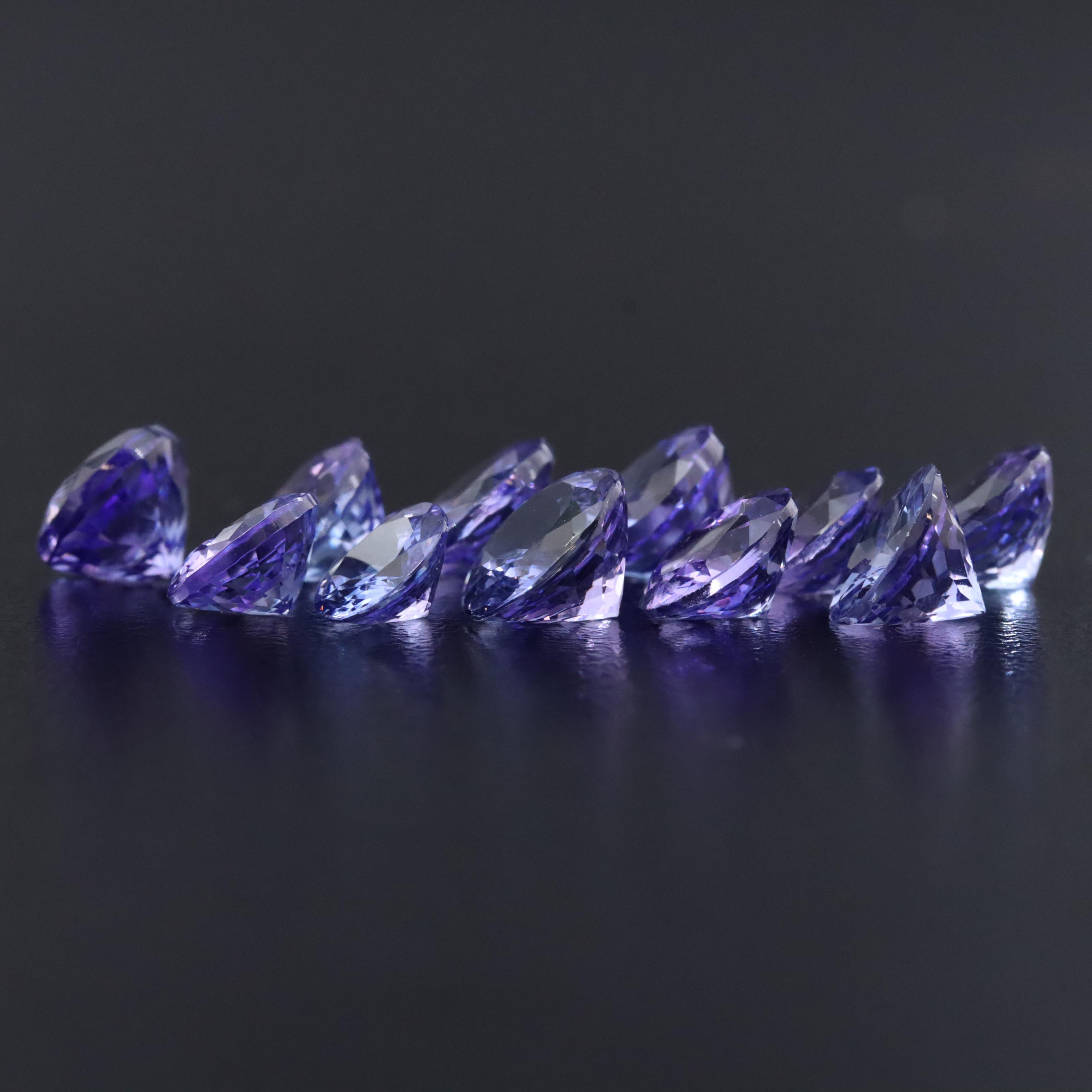 Loose 12.42 CTW Tanzanites