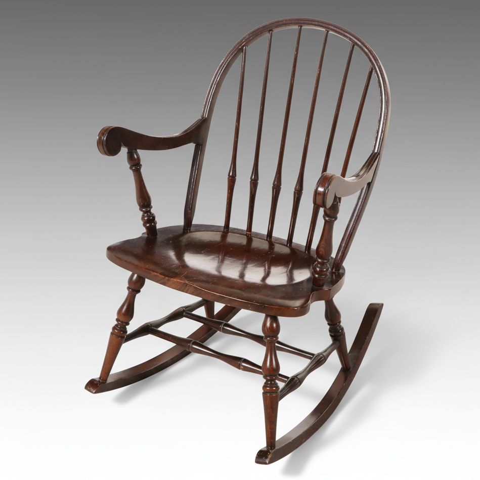 Tell City Chair Company Mahogany Windsor Style Rocking Chair