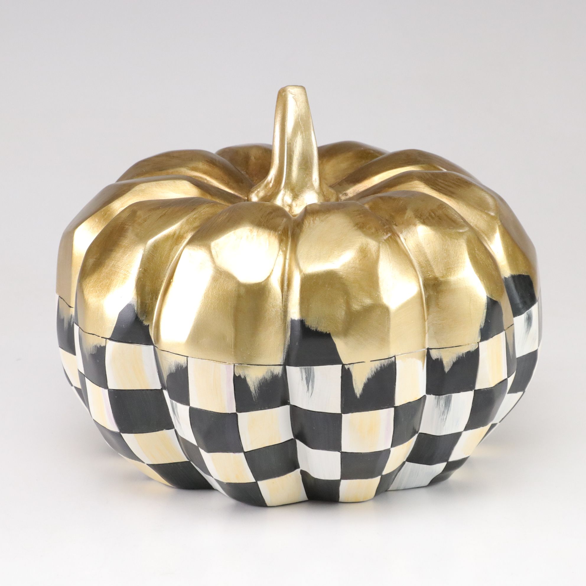 MacKenzie-Childs "Golden Frost" Pumpkin Figurine