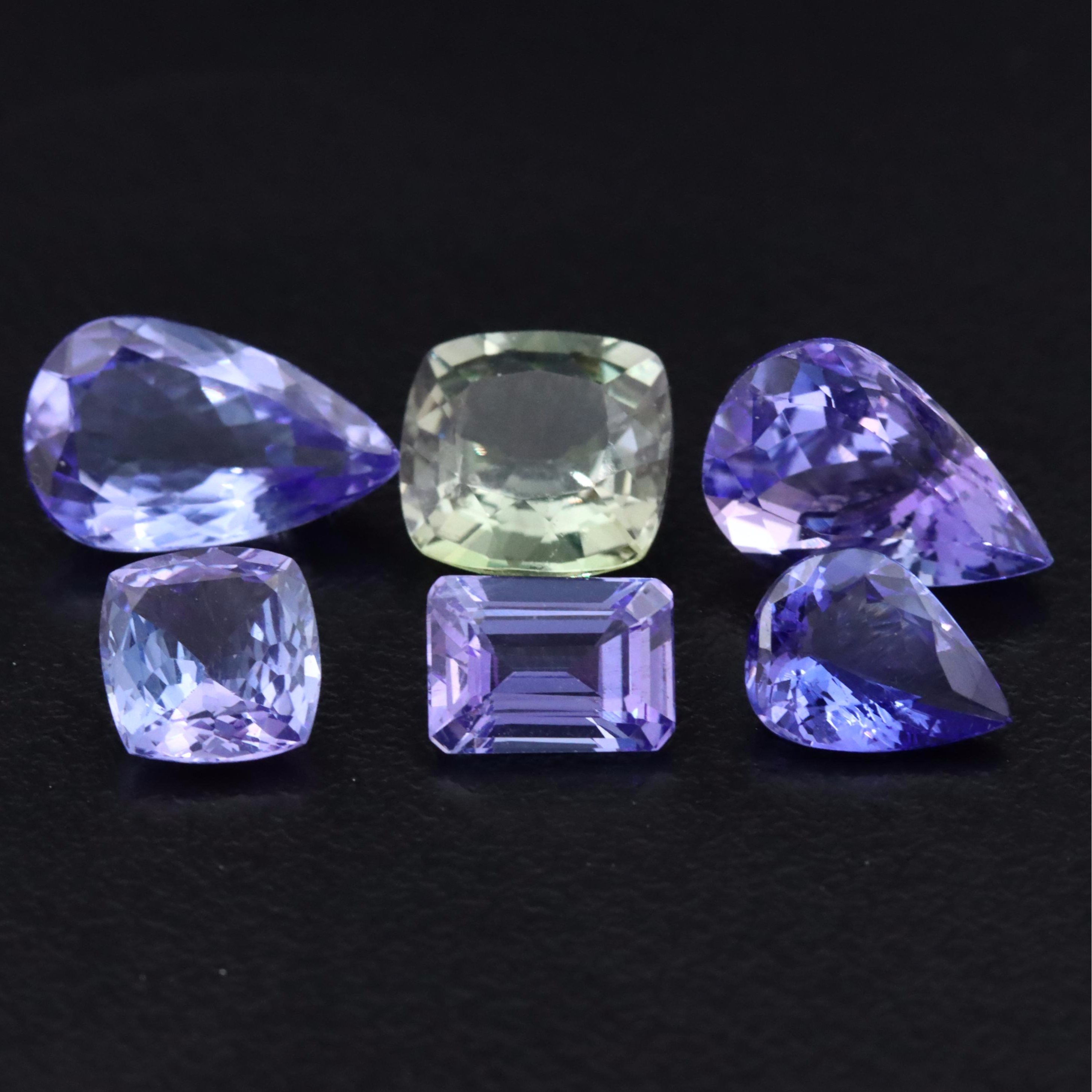 Loose 9.55 CTW Tanzanite and Green Zoisite Lot