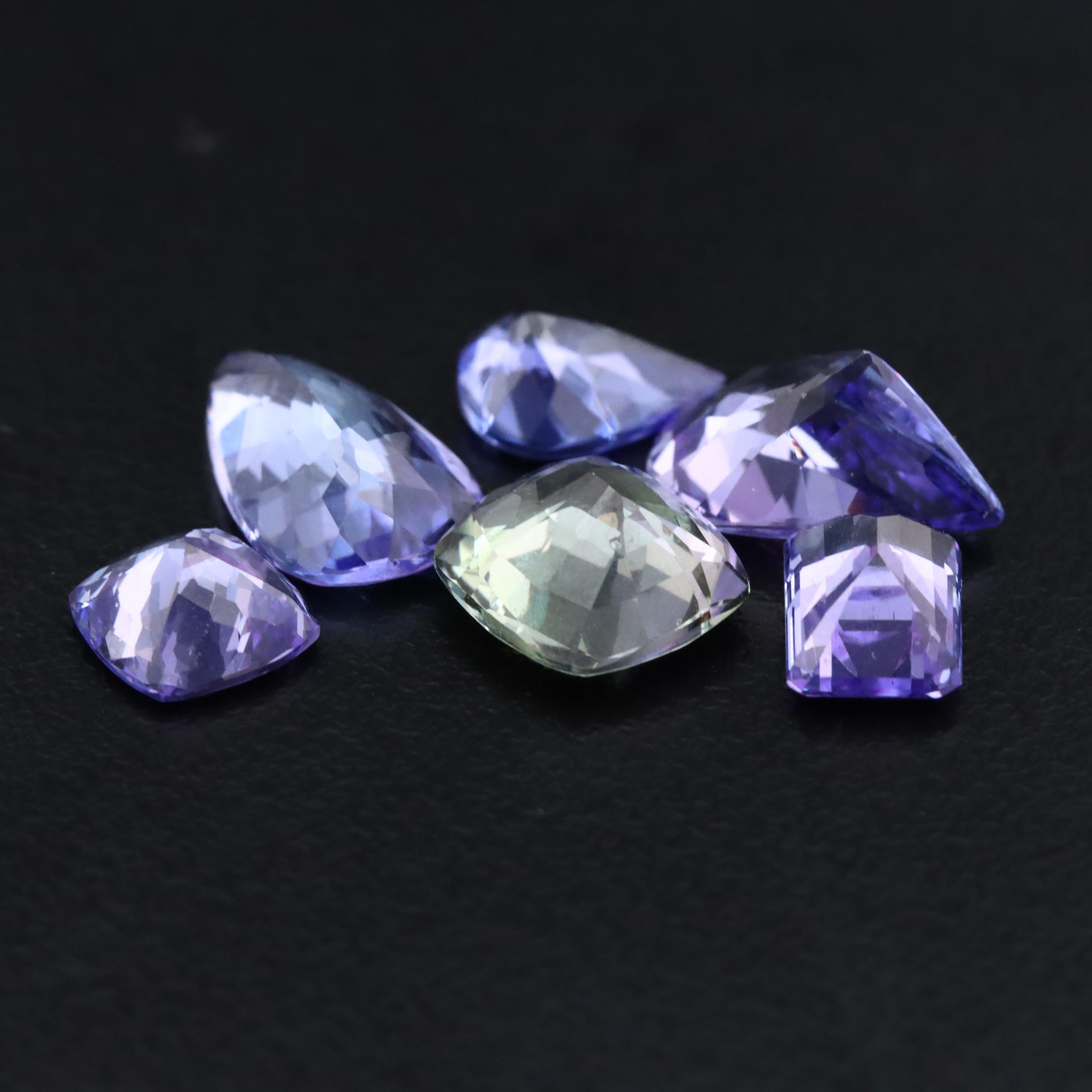 Loose 9.55 CTW Tanzanite and Green Zoisite Lot