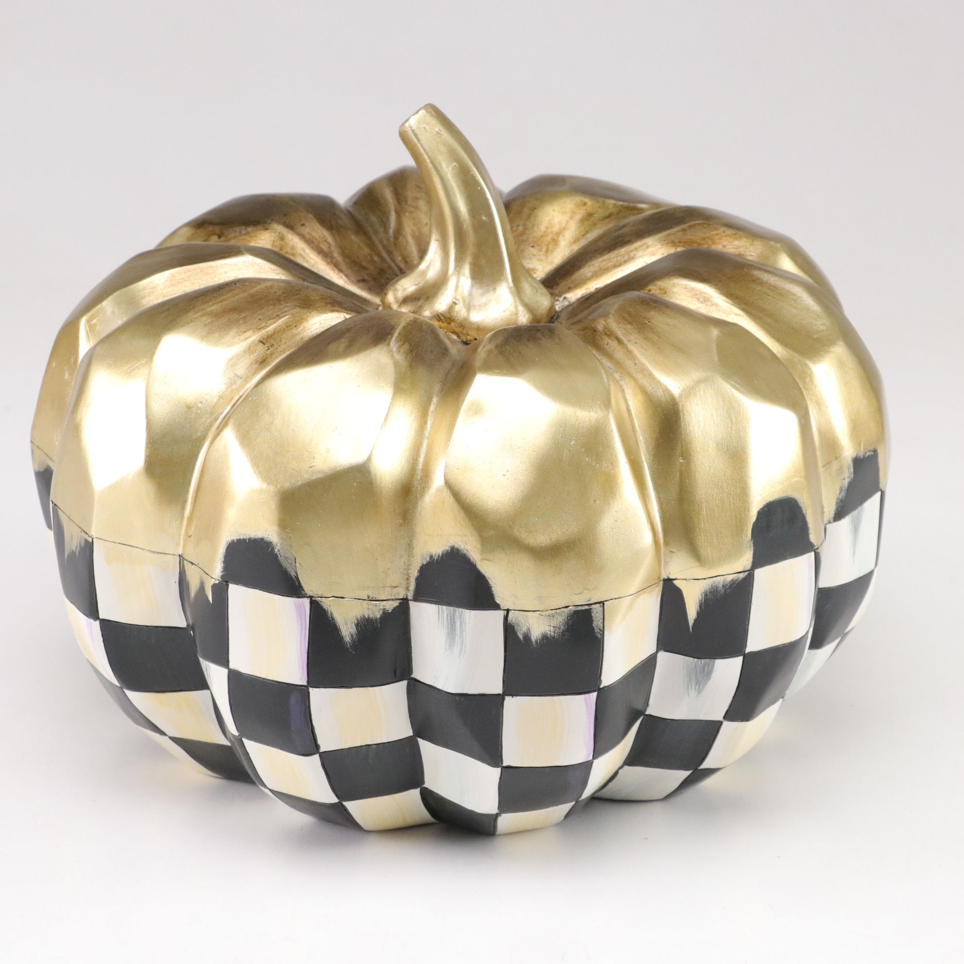 MacKenzie-Childs "Golden Frost" Pumpkin Figurine