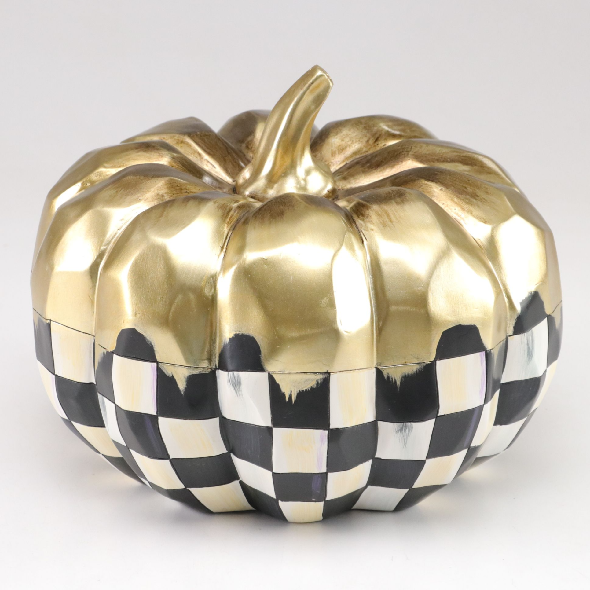 MacKenzie-Childs "Golden Frost" Pumpkin Figurine