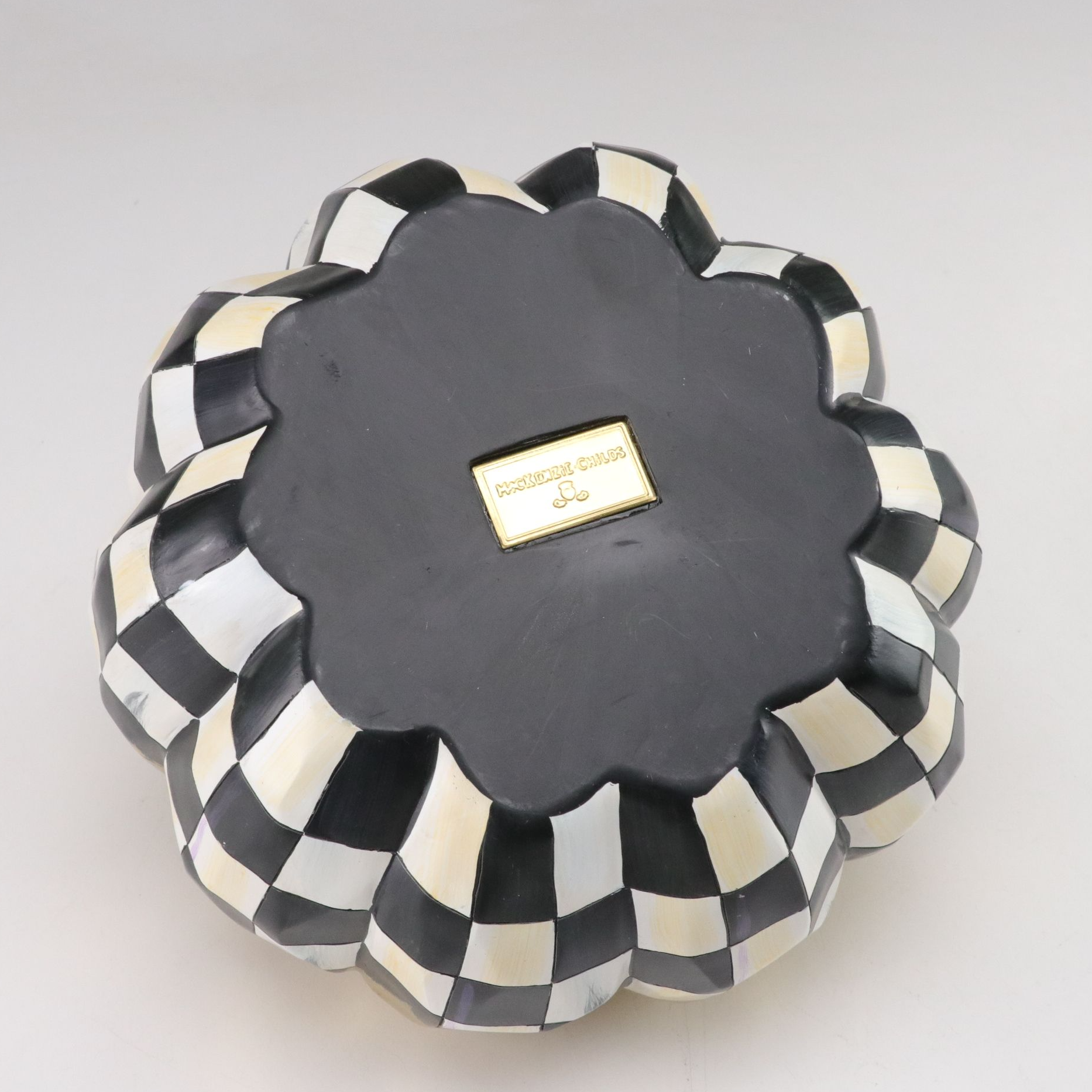 MacKenzie-Childs "Golden Frost" Pumpkin Figurine