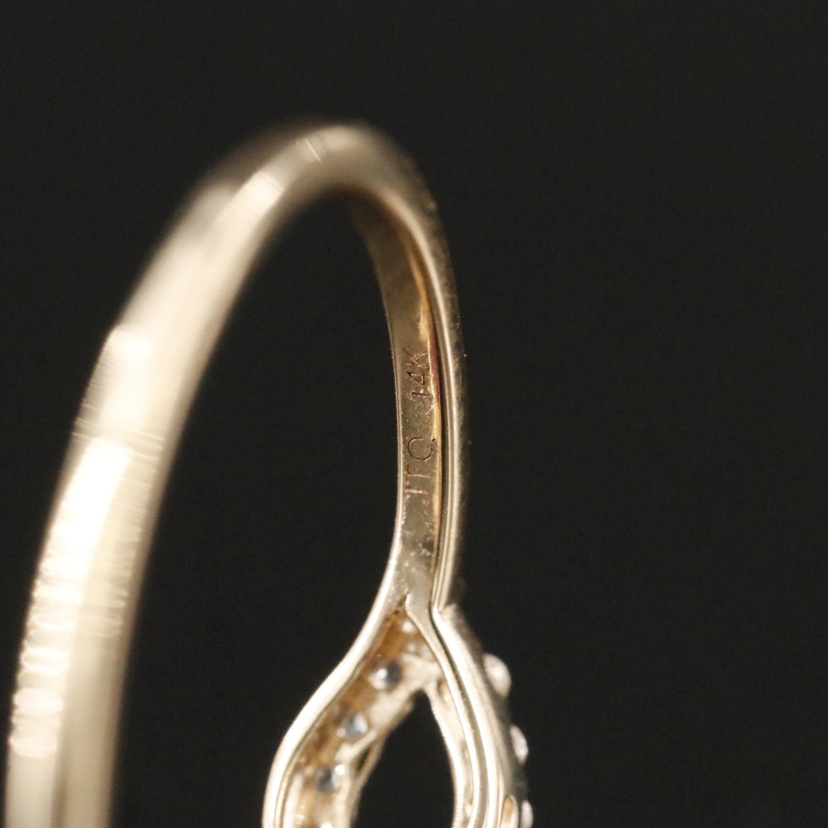 14K Filled Corundum and White Sapphire Ring