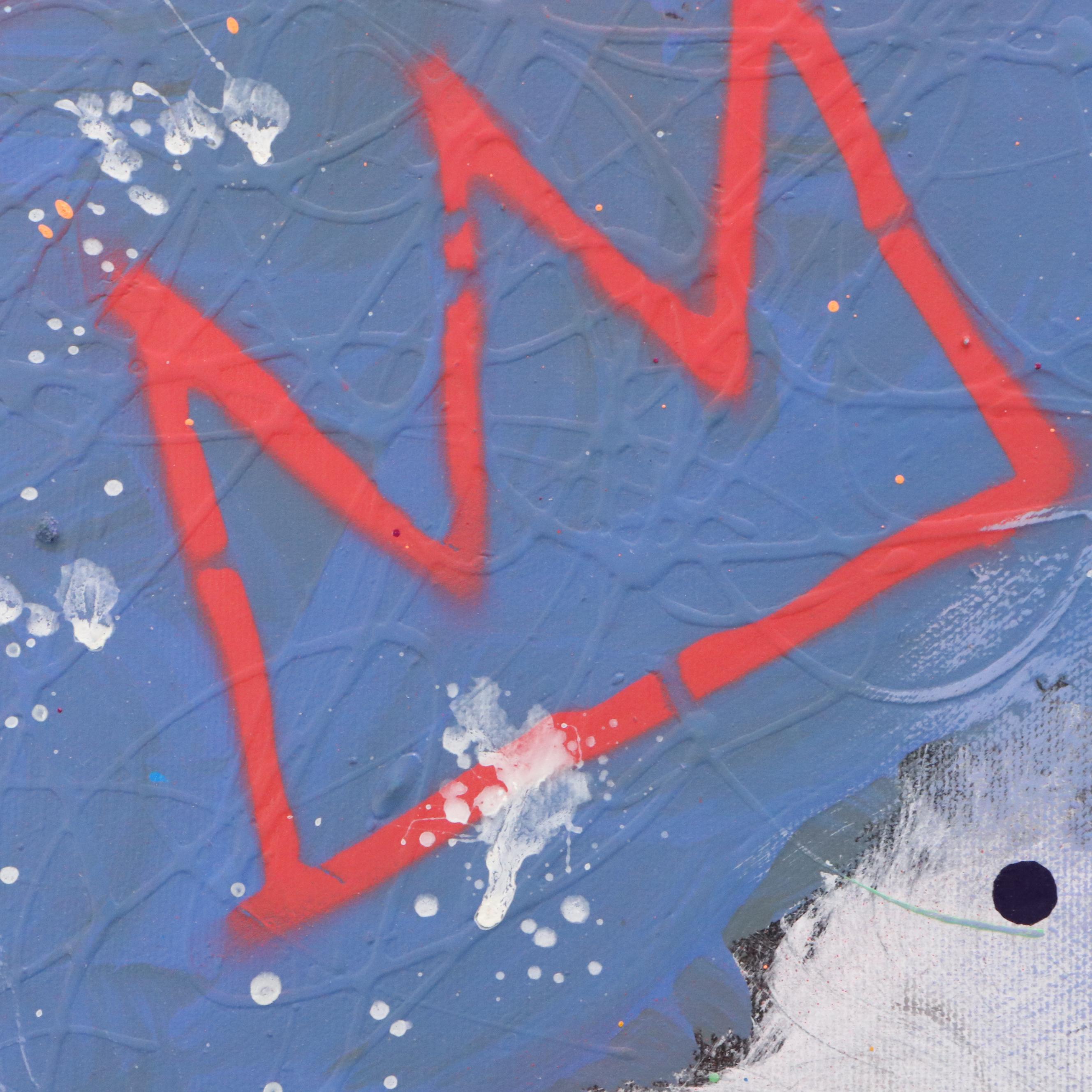 E.M. Zax Mixed Media Abstract Composition of Albert Einstein