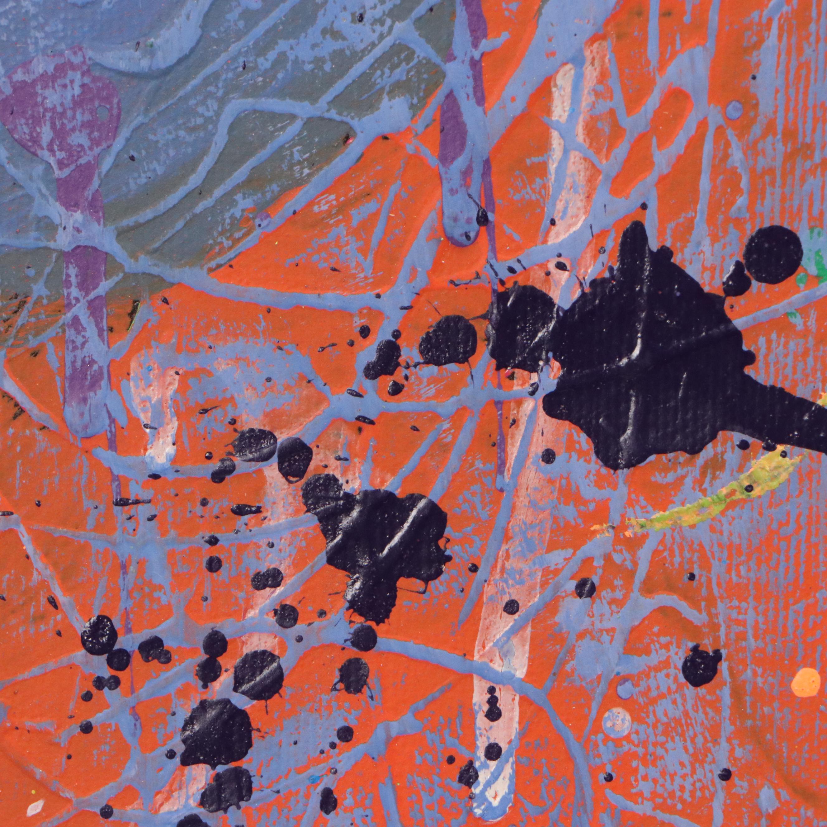 E.M. Zax Mixed Media Abstract Composition of Albert Einstein