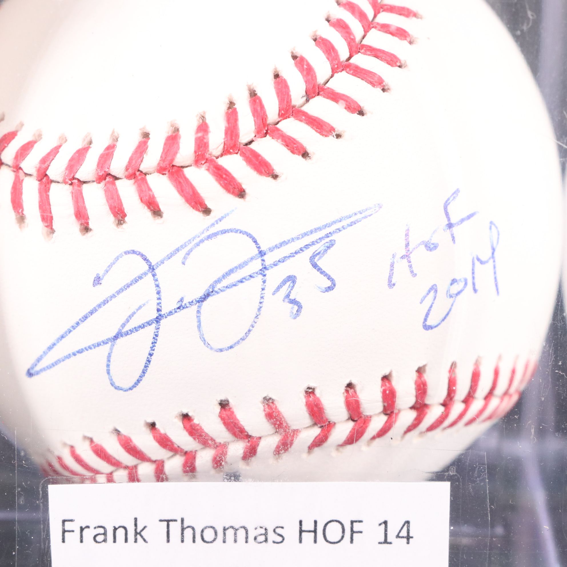 Frank Thomas Signed Rawlings Official Major League Baseball with Display, JSA