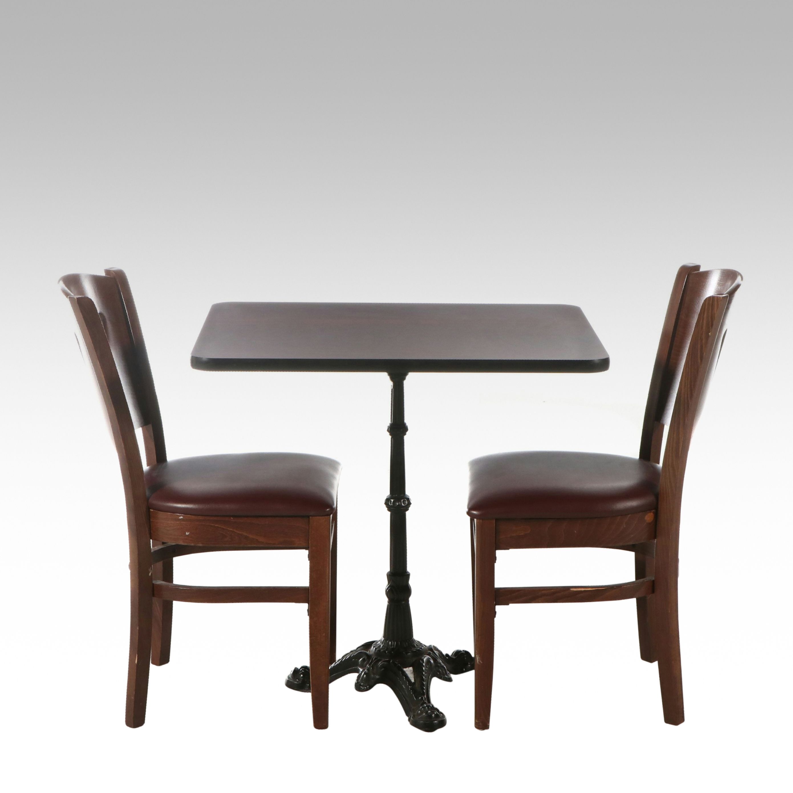 M. Deitz and Sons Cast Iron and Laminate Pub Table with Chairs