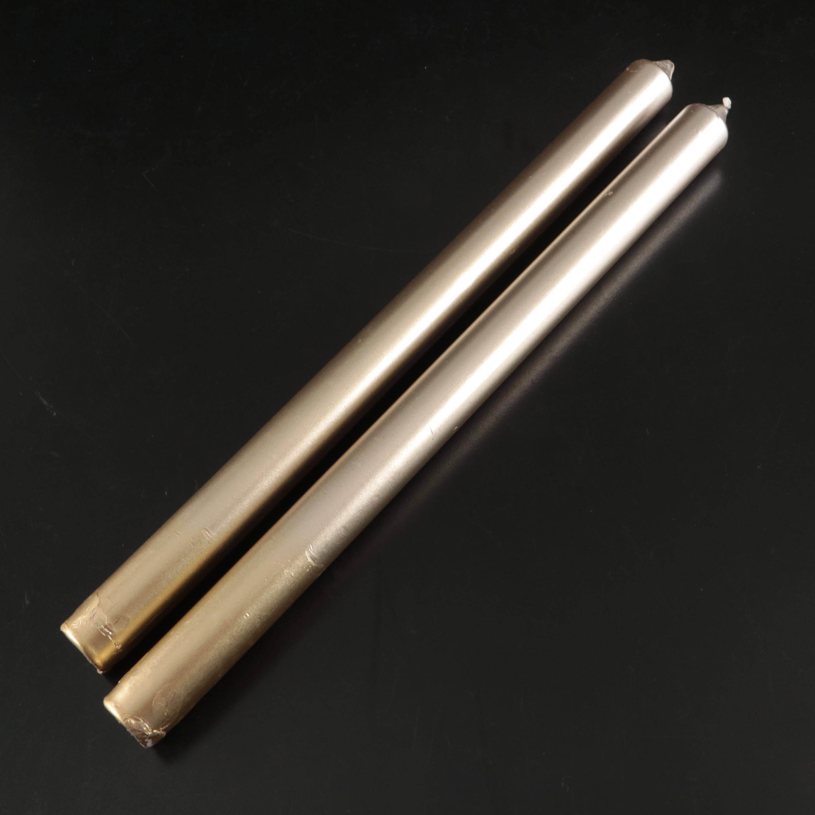 Pair of Antler-Shaped Metal Candlesticks