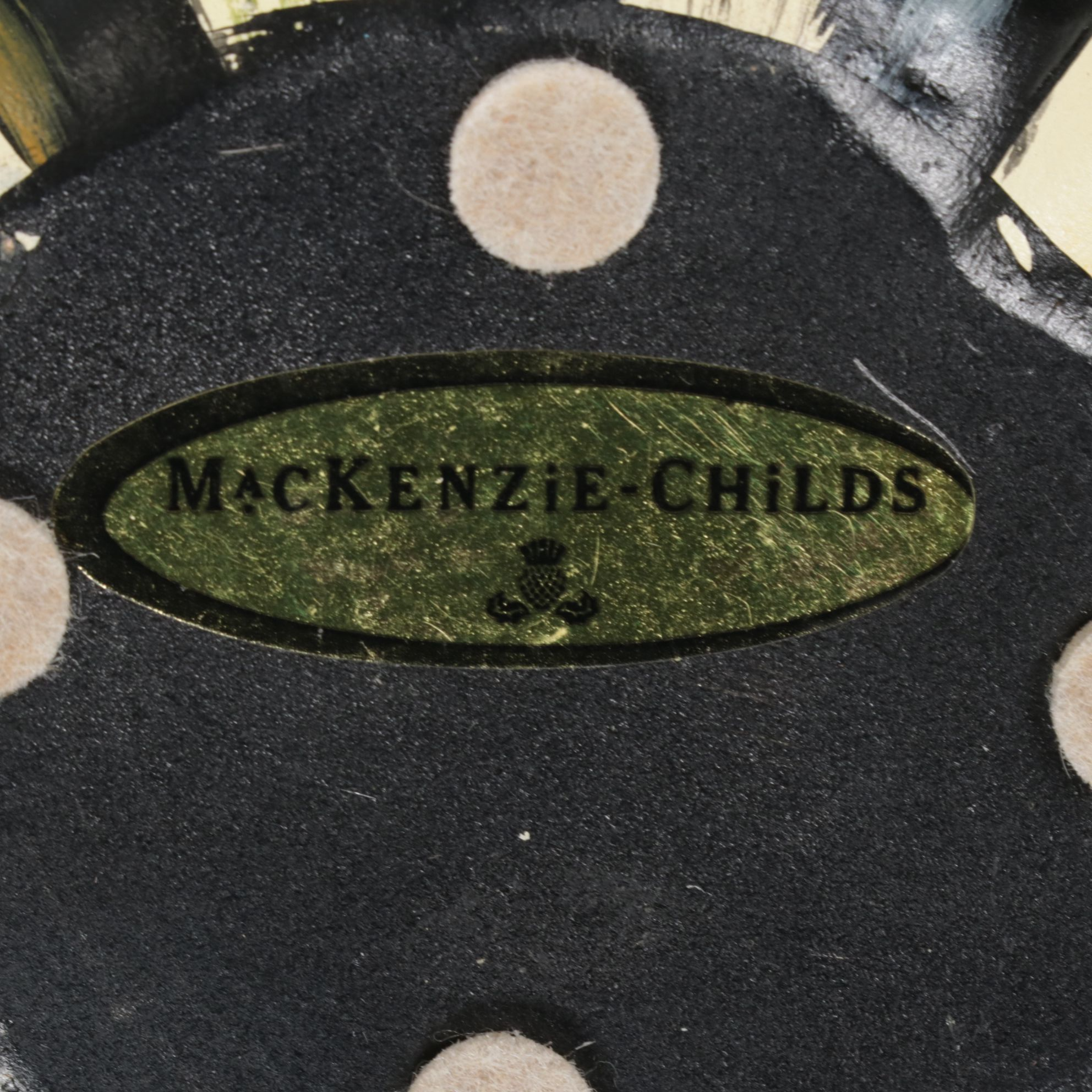 MacKenzie-Childs Courtly Check and Orange Stripe Centerpiece Pumpkins