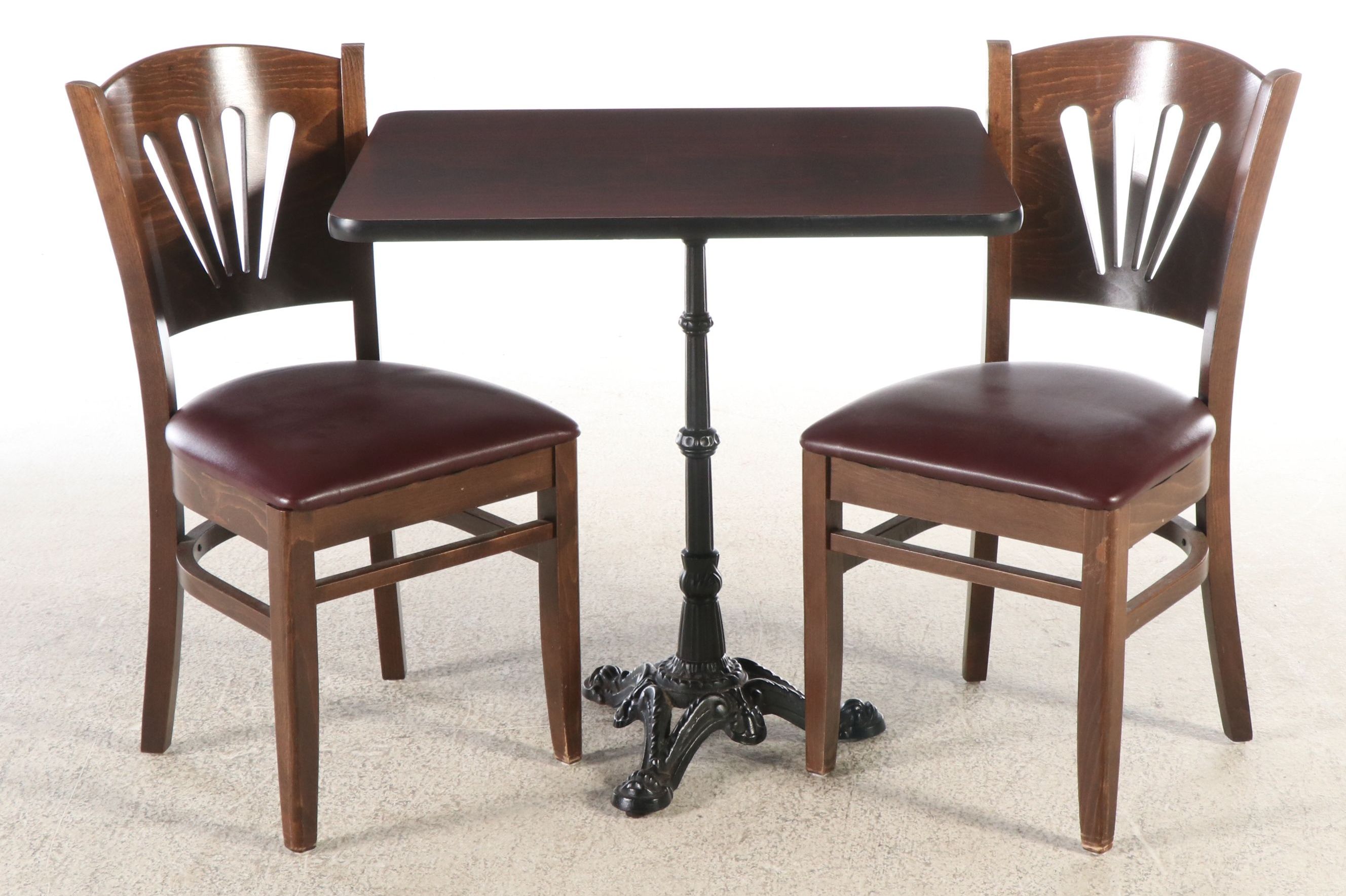 M. Deitz & Sons Laminate and Cast Iron Pub Table with Chairs