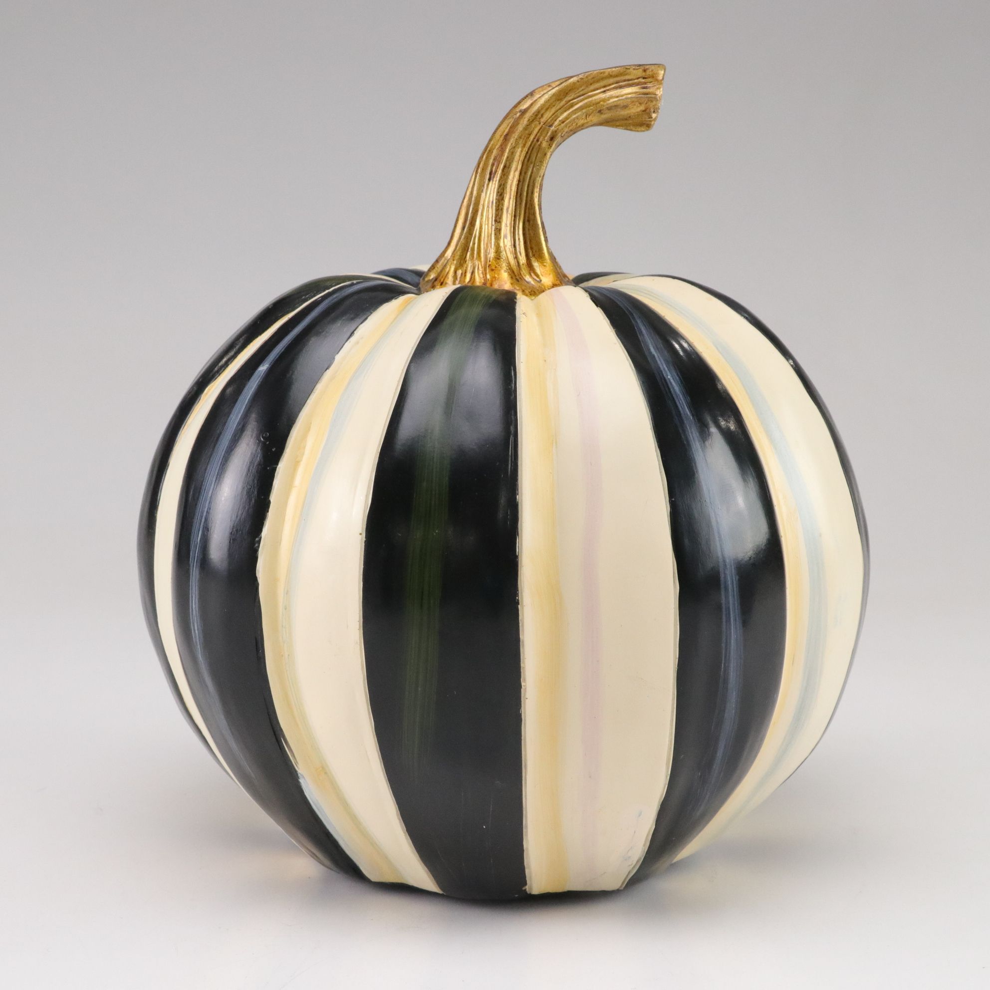MacKenzie-Childs "Courtly Stripe" Pumpkin Figurine