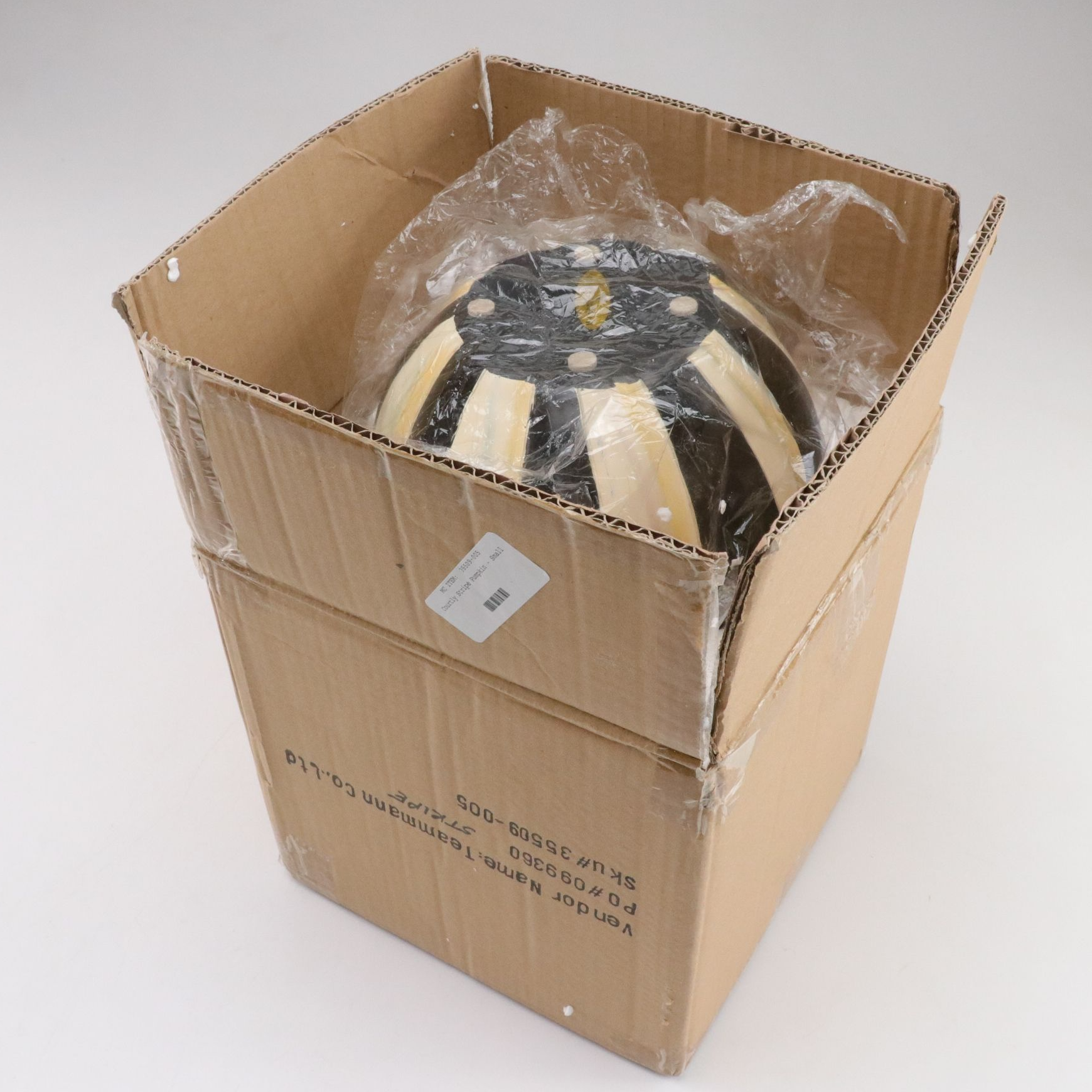 MacKenzie-Childs "Courtly Stripe" Pumpkin Figurine